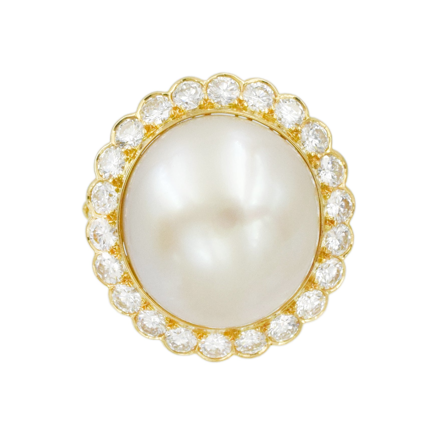 Pearl & Diamond Ballerina Ring by Van Cleef & Arpels