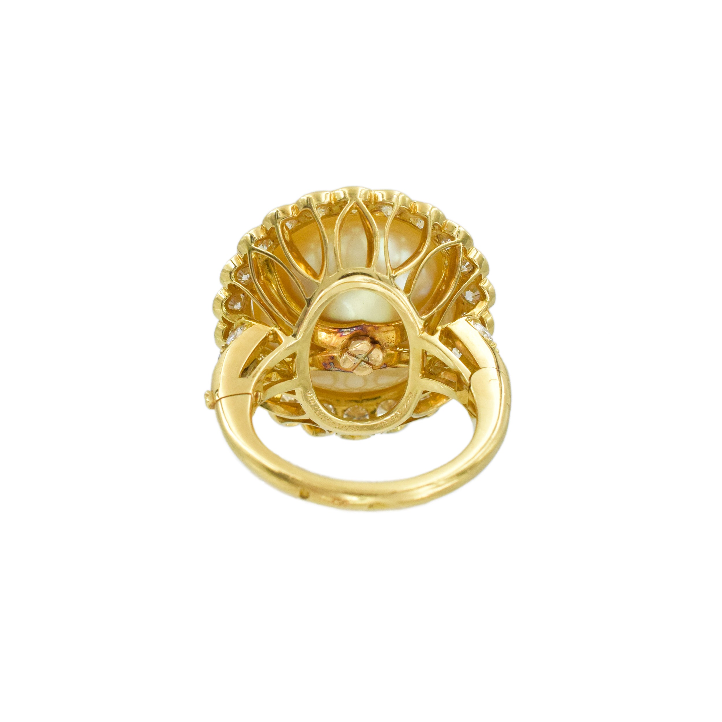 Pearl & Diamond Ballerina Ring by Van Cleef & Arpels