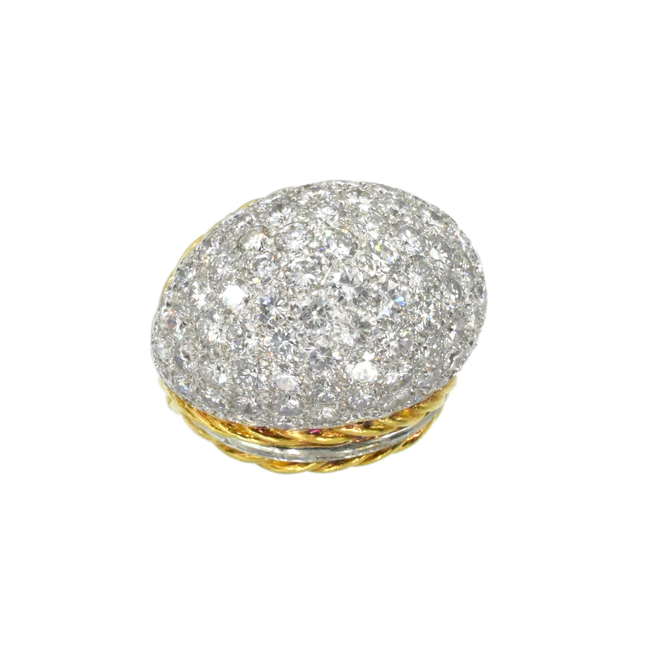 1980's 7ct Diamond Ring by Hammerman Brothers