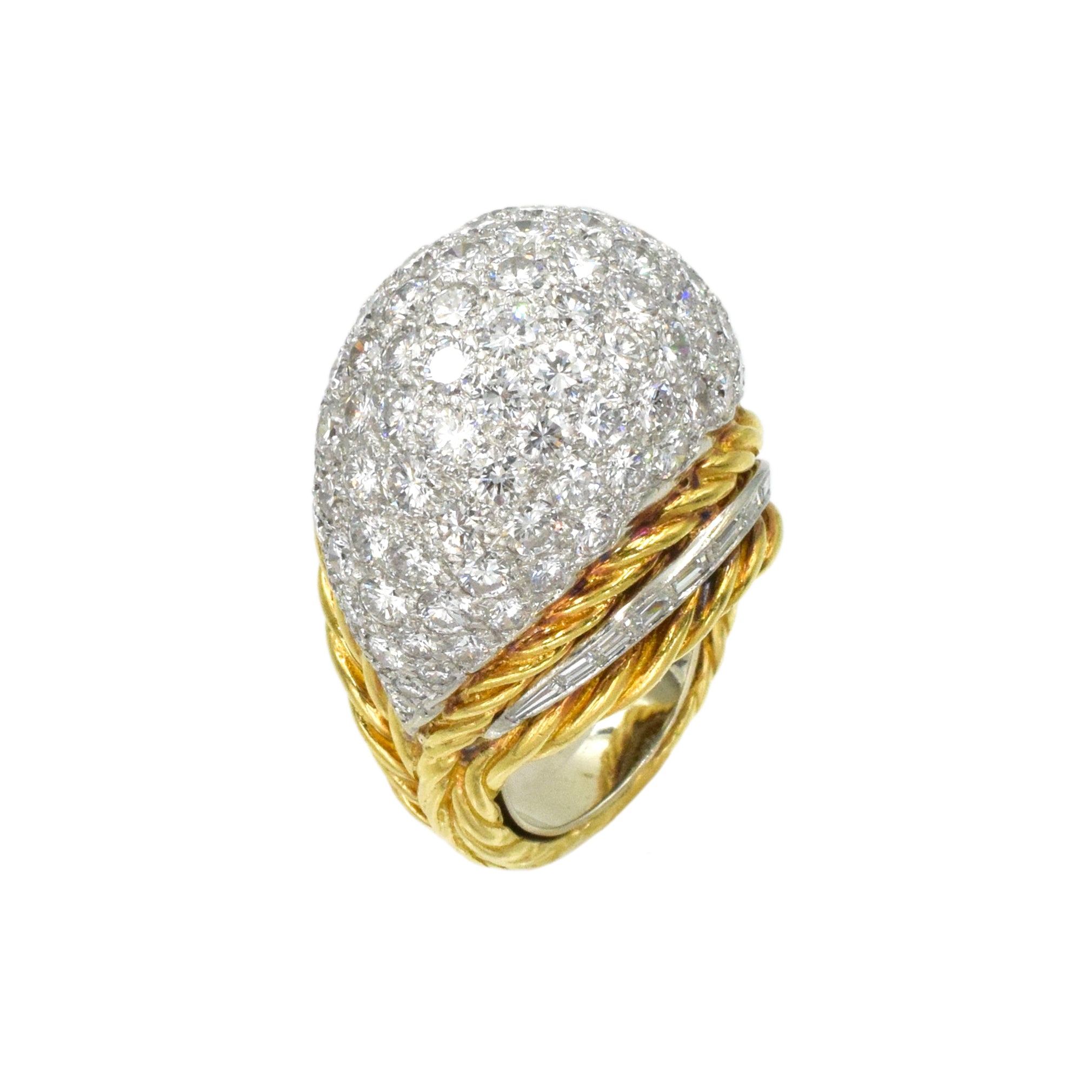 1980's 7ct Diamond Ring by Hammerman Brothers