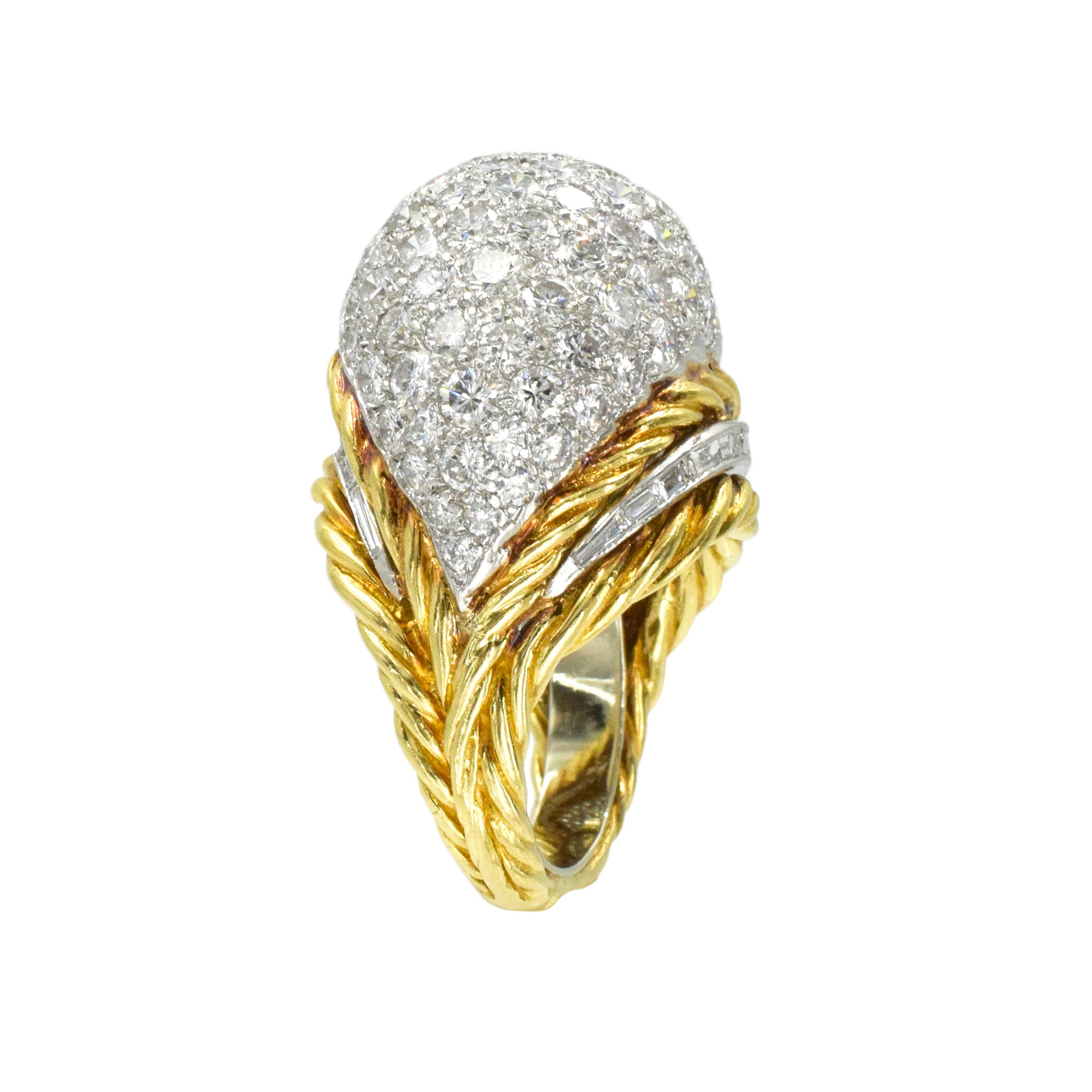 1980's 7ct Diamond Ring by Hammerman Brothers