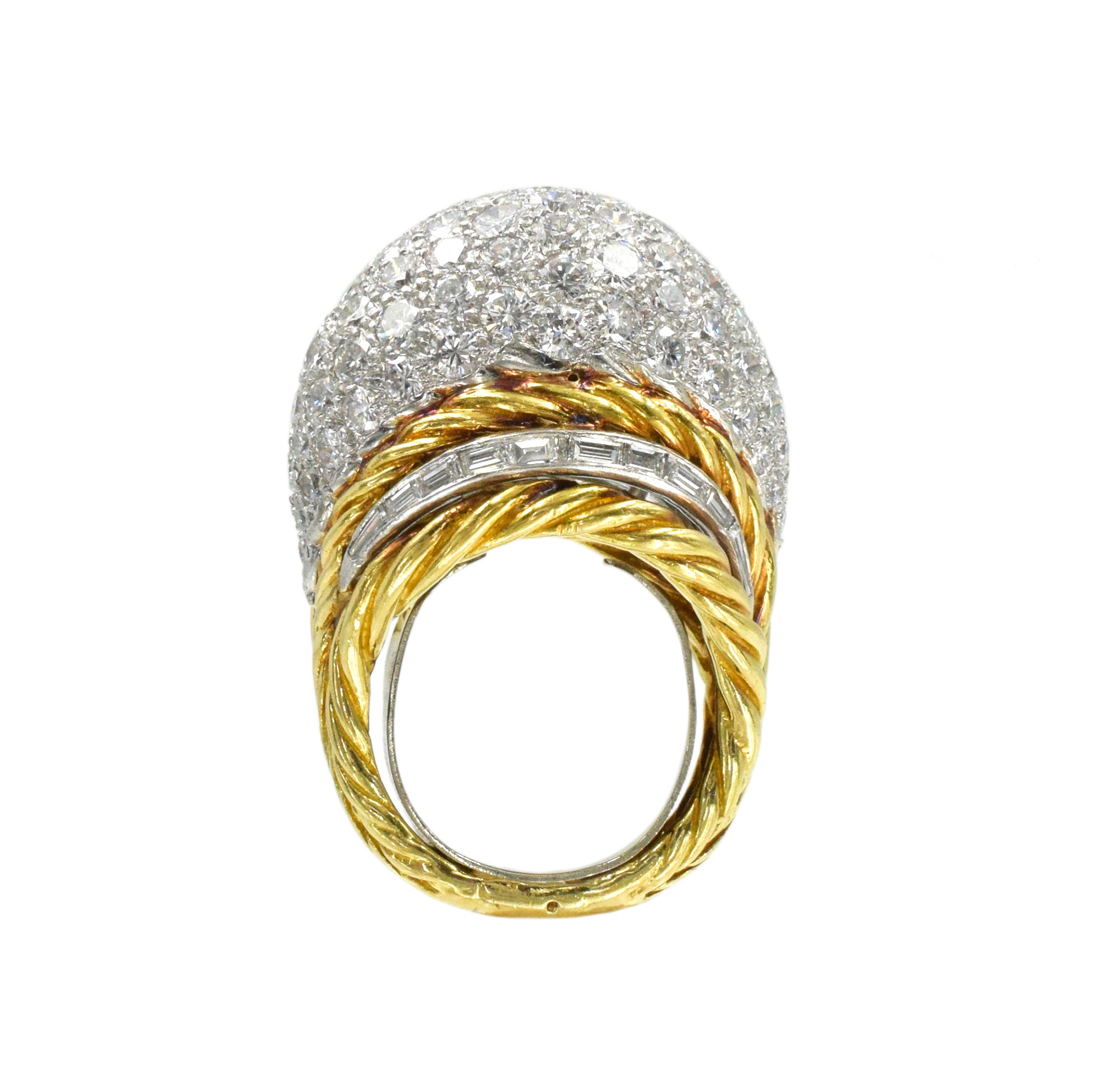 1980's 7ct Diamond Ring by Hammerman Brothers