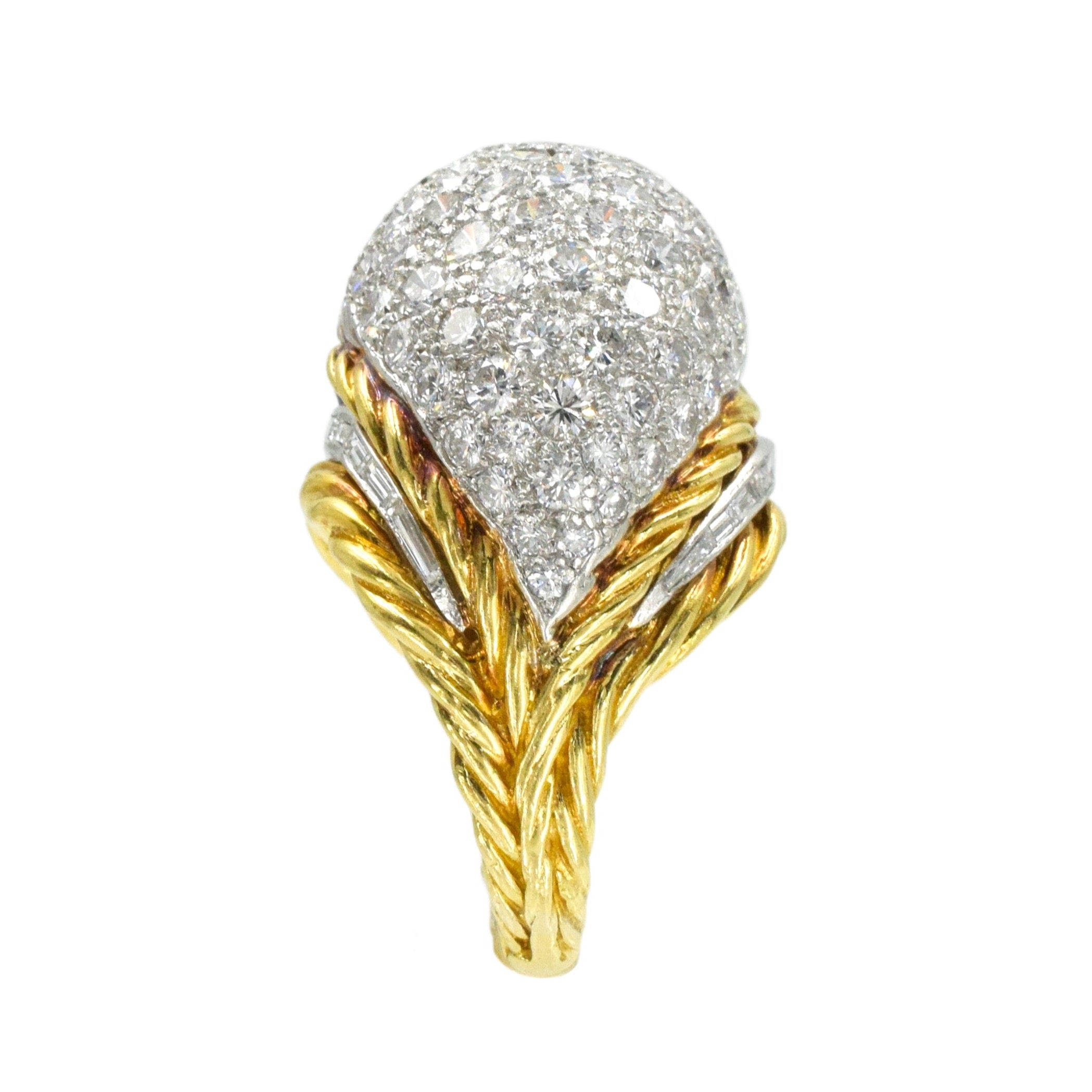 1980's 7ct Diamond Ring by Hammerman Brothers
