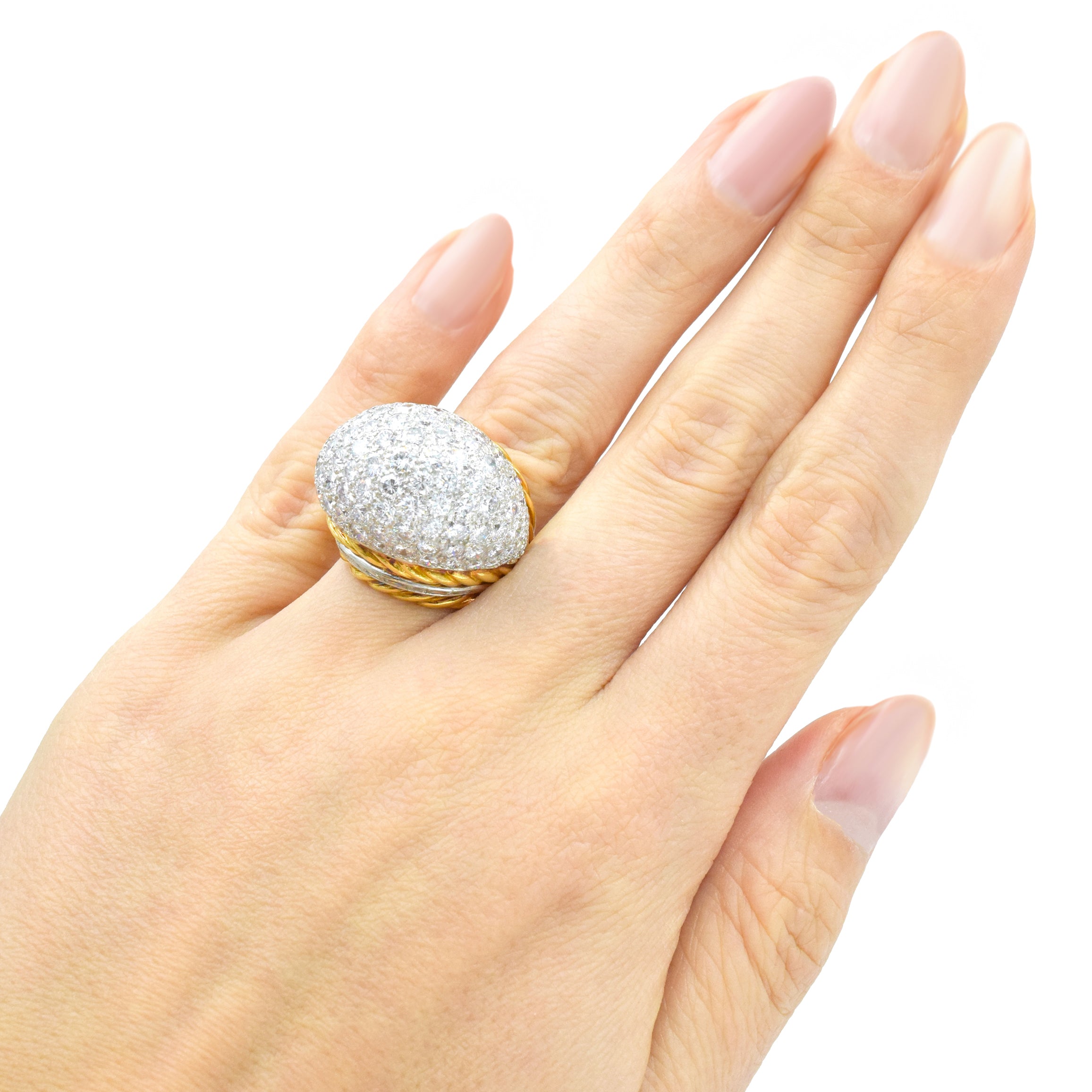 1980's 7ct Diamond Ring by Hammerman Brothers