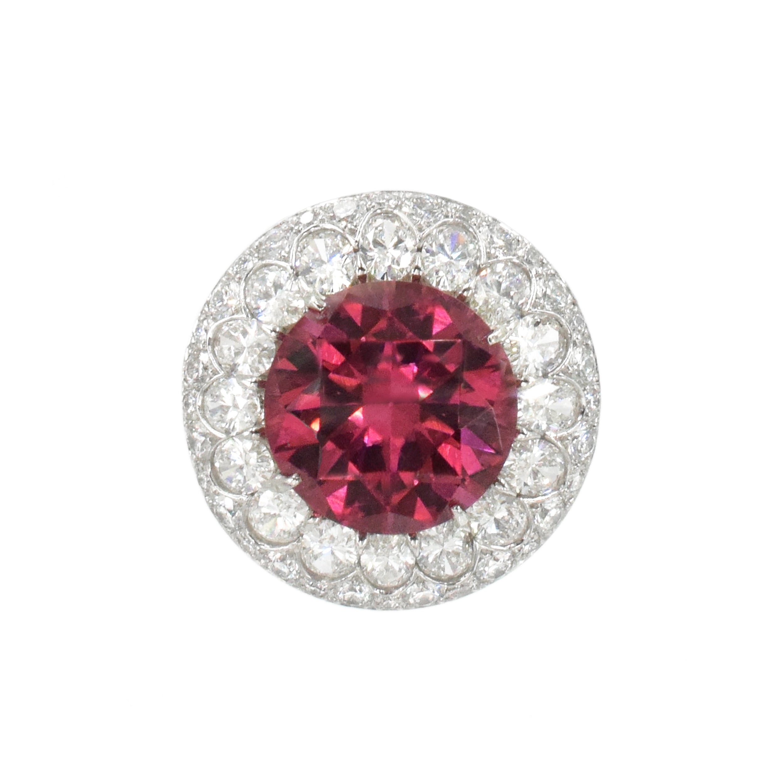 Exquisite 8ct Tourmaline & 5.50ct Diamond Ring In Platinum