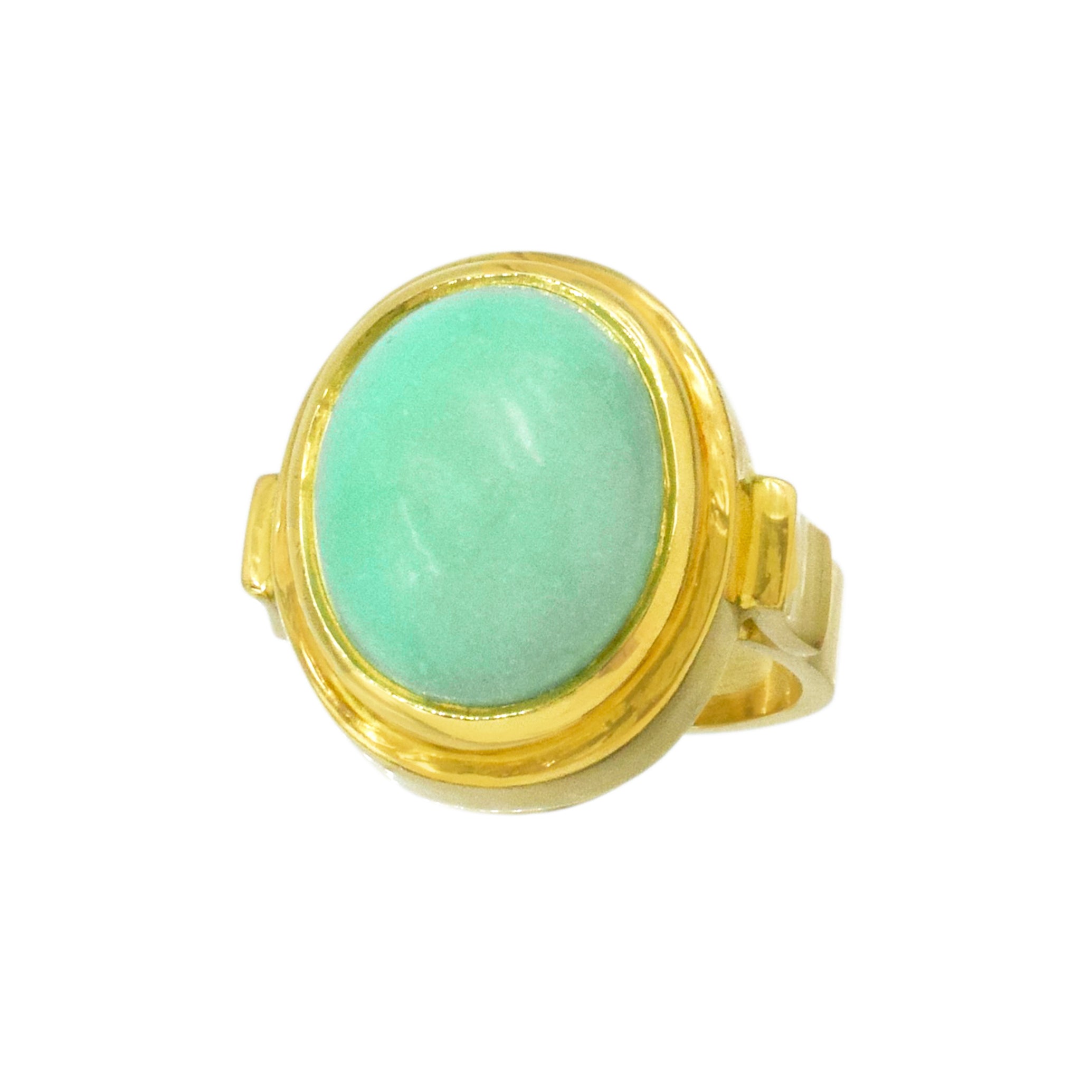 Turquoise Cocktail Ring in 18k Yellow Gold