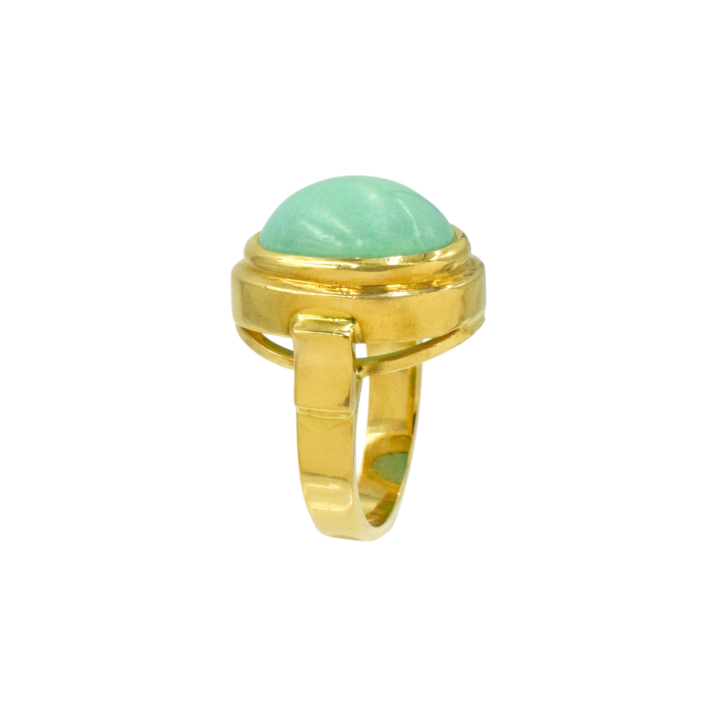 Turquoise Cocktail Ring in 18k Yellow Gold