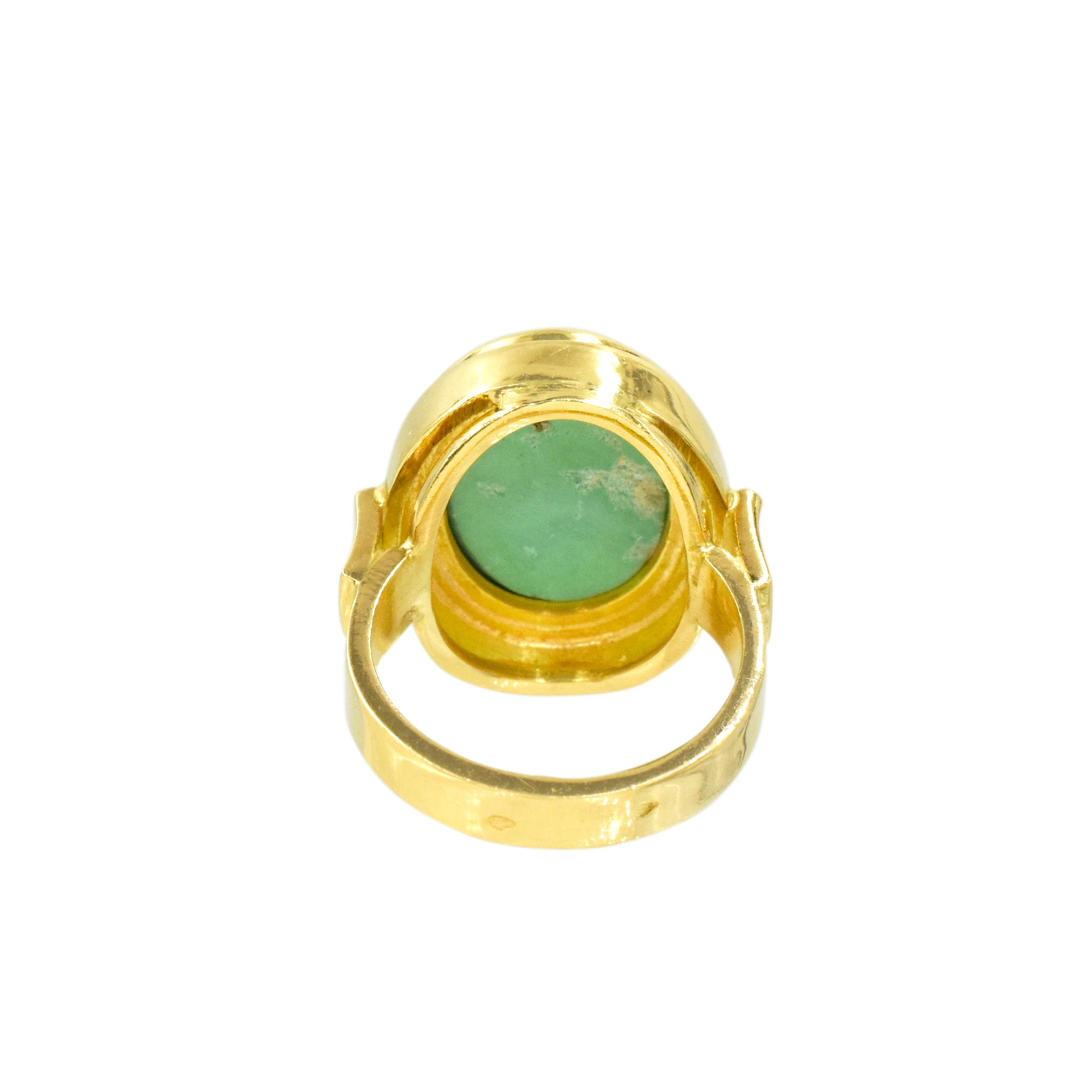 Turquoise Cocktail Ring in 18k Yellow Gold
