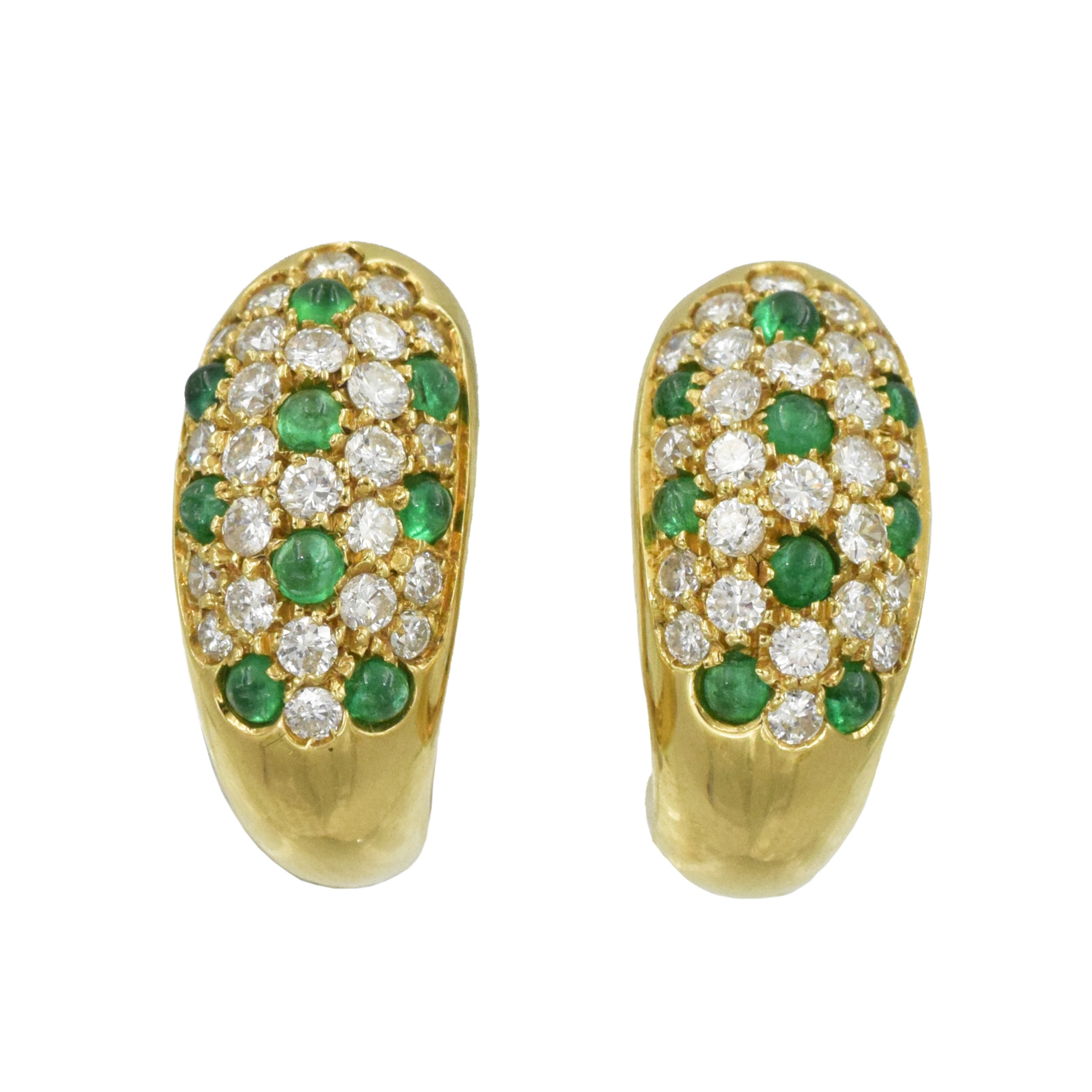 Cartier Diamond and Emerald Ring and Earrings Suite