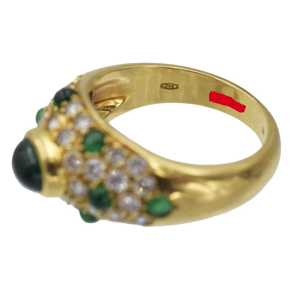 Cartier Diamond and Emerald Ring and Earrings Suite