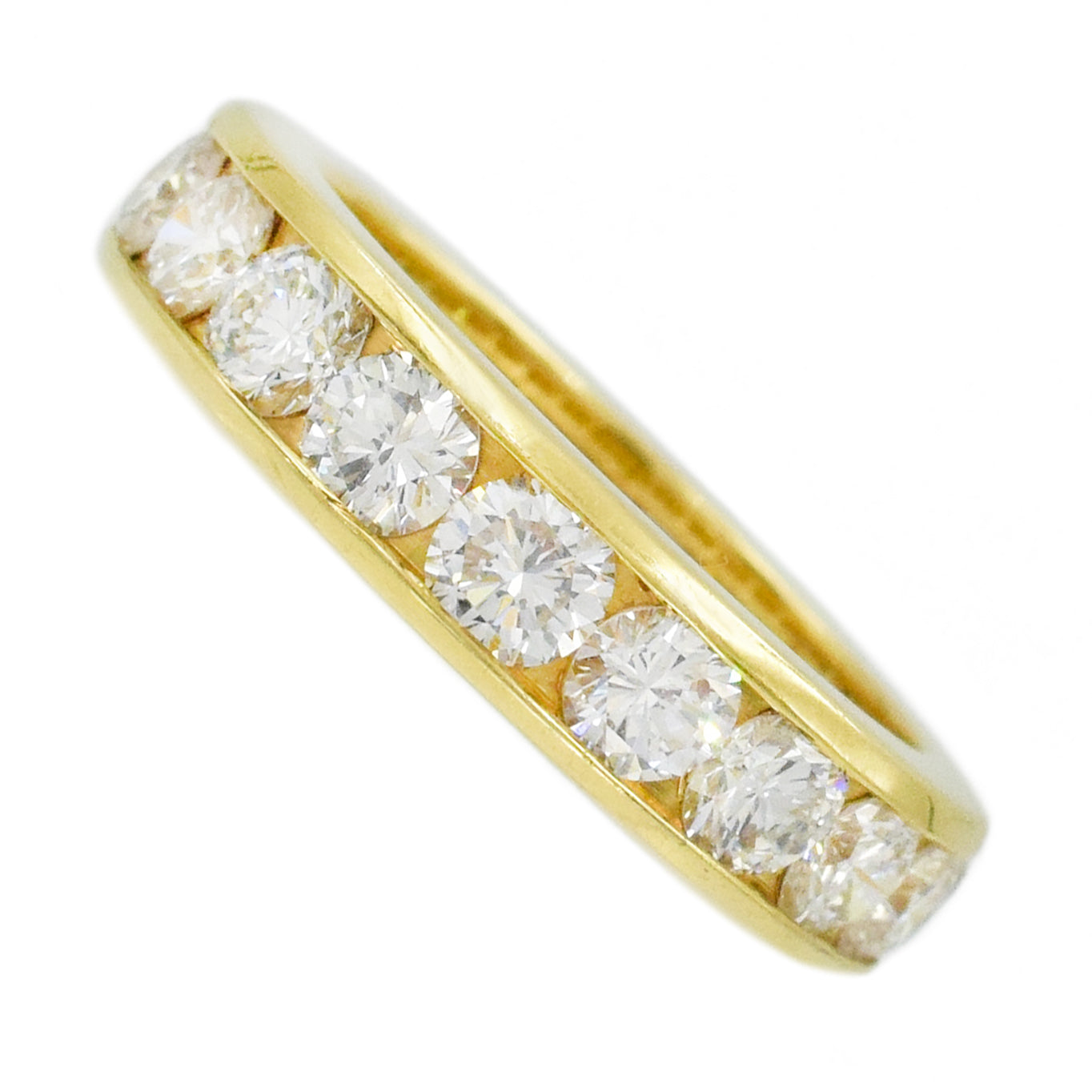 3.30ct Round Diamond Eternity Band in 18K Yellow Gold