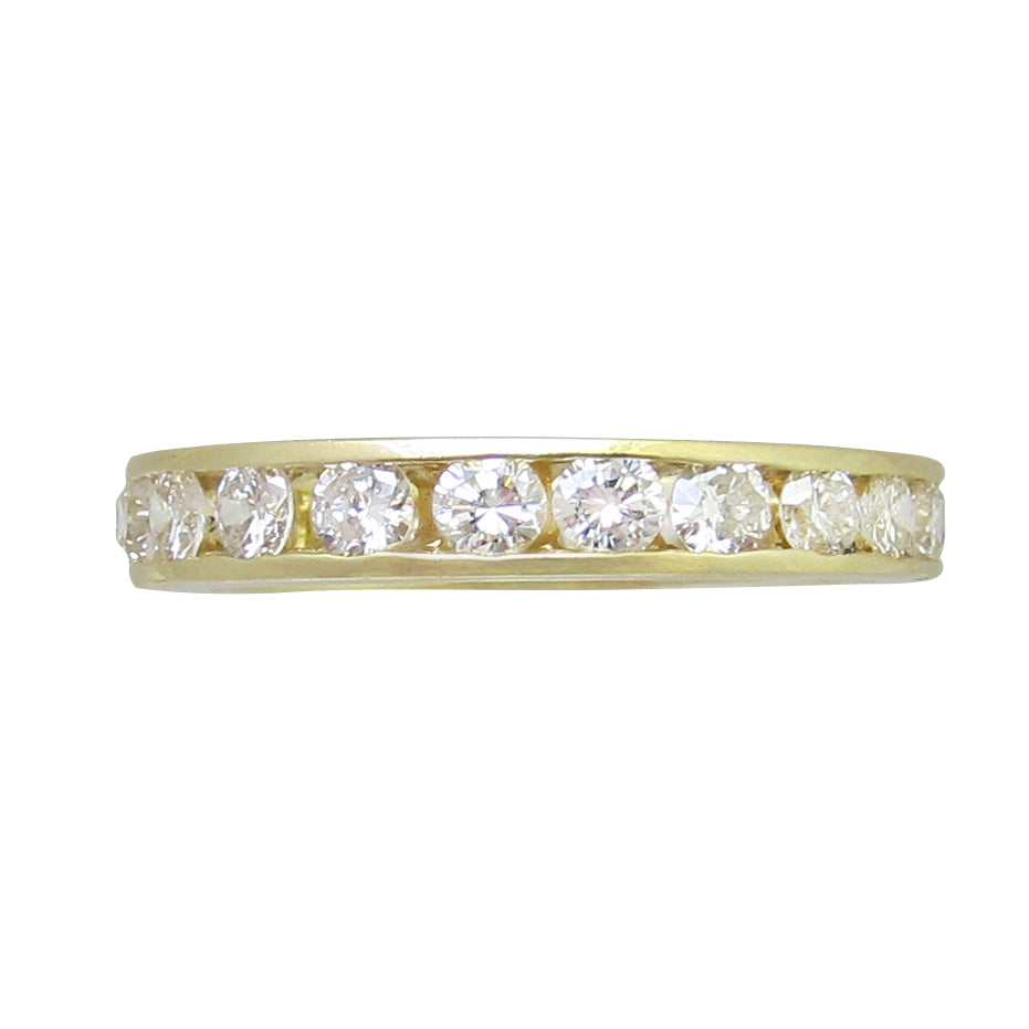 2.10ct Round Diamond Eternity Band in 18K Yellow Gold