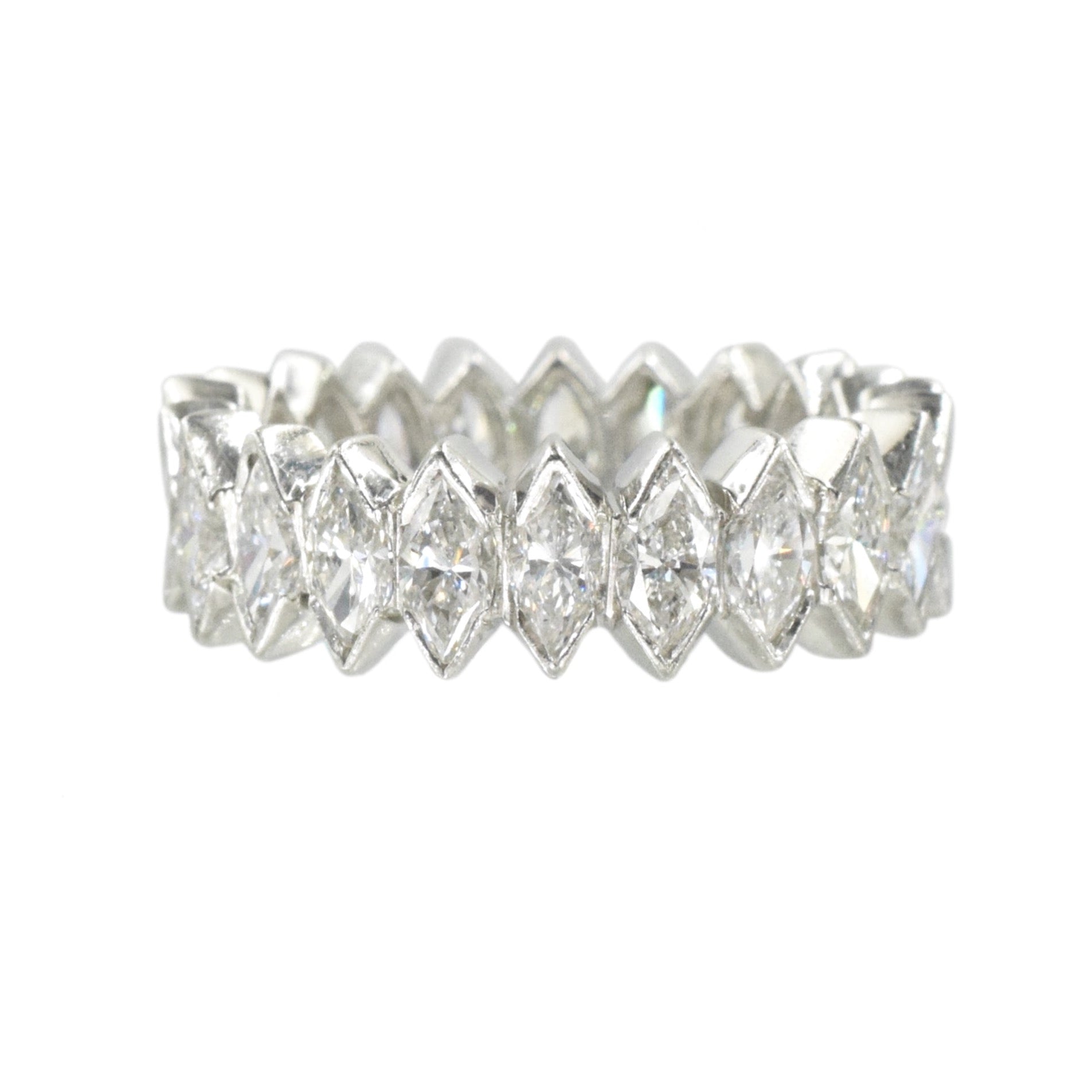 3.50ct Marquise Diamond Eternity Band in Platinum