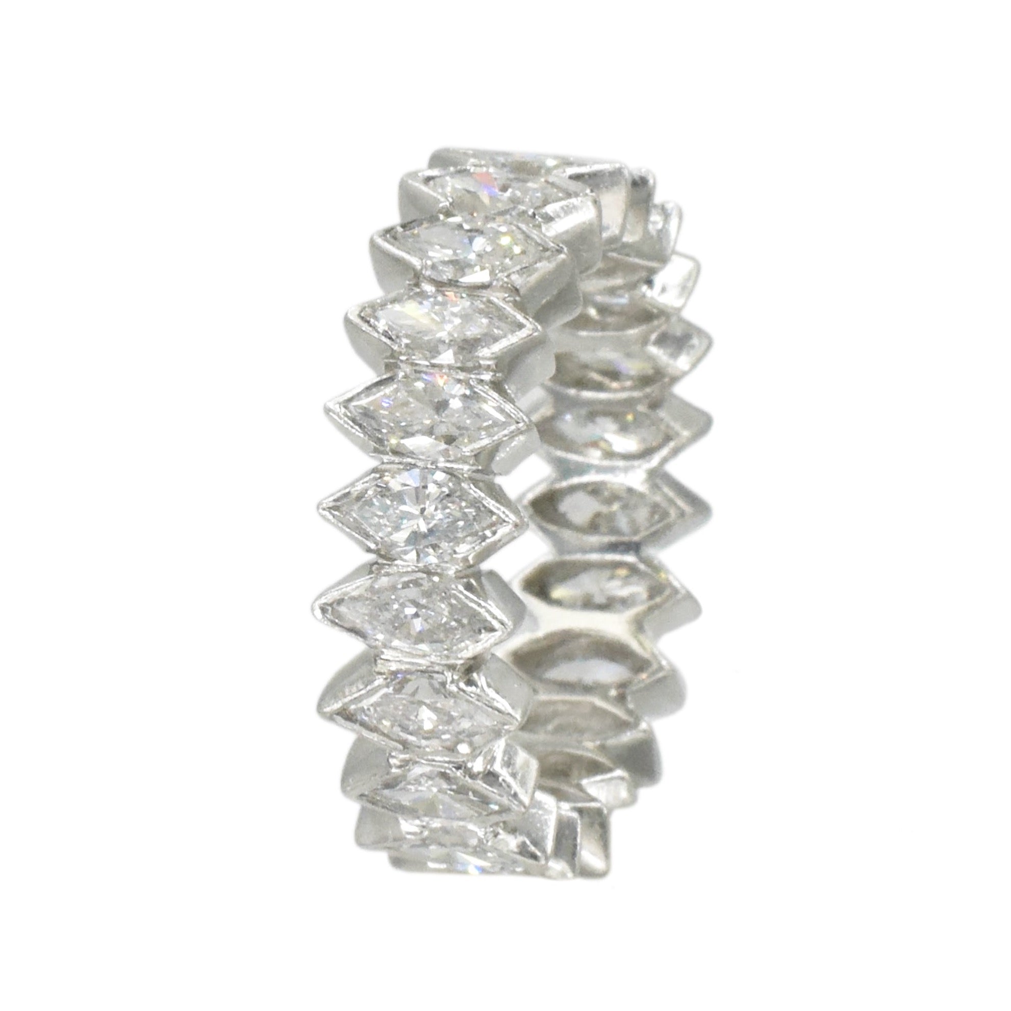 3.50ct Marquise Diamond Eternity Band in Platinum