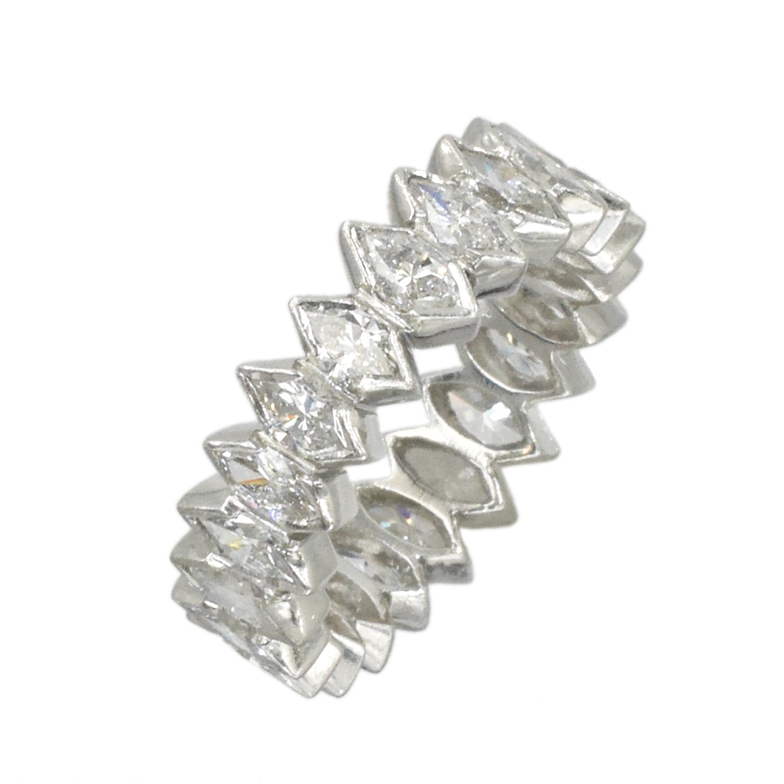 3.50ct Marquise Diamond Eternity Band in Platinum