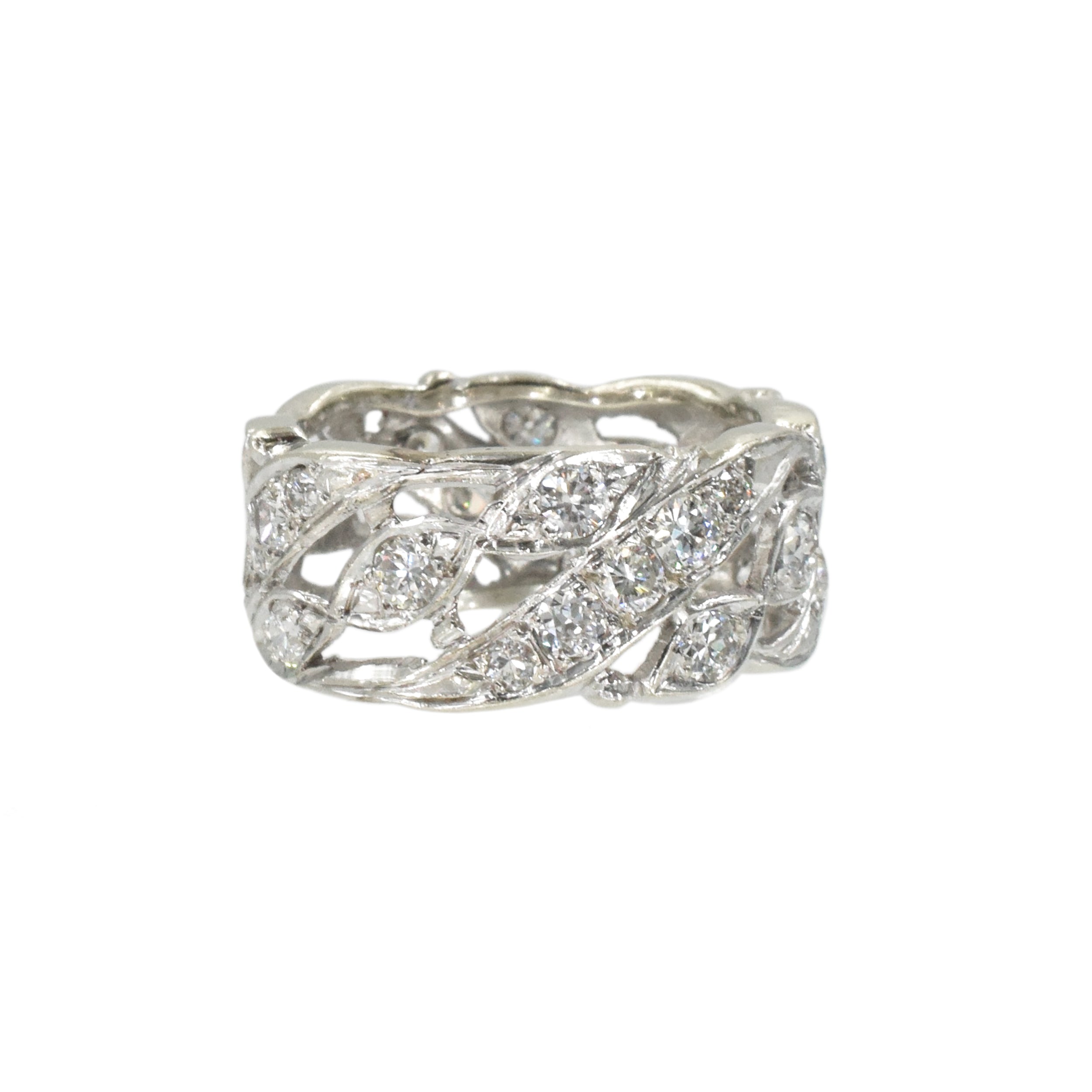 Vintage 2ct Diamond Eternity Band in 14k White Gold