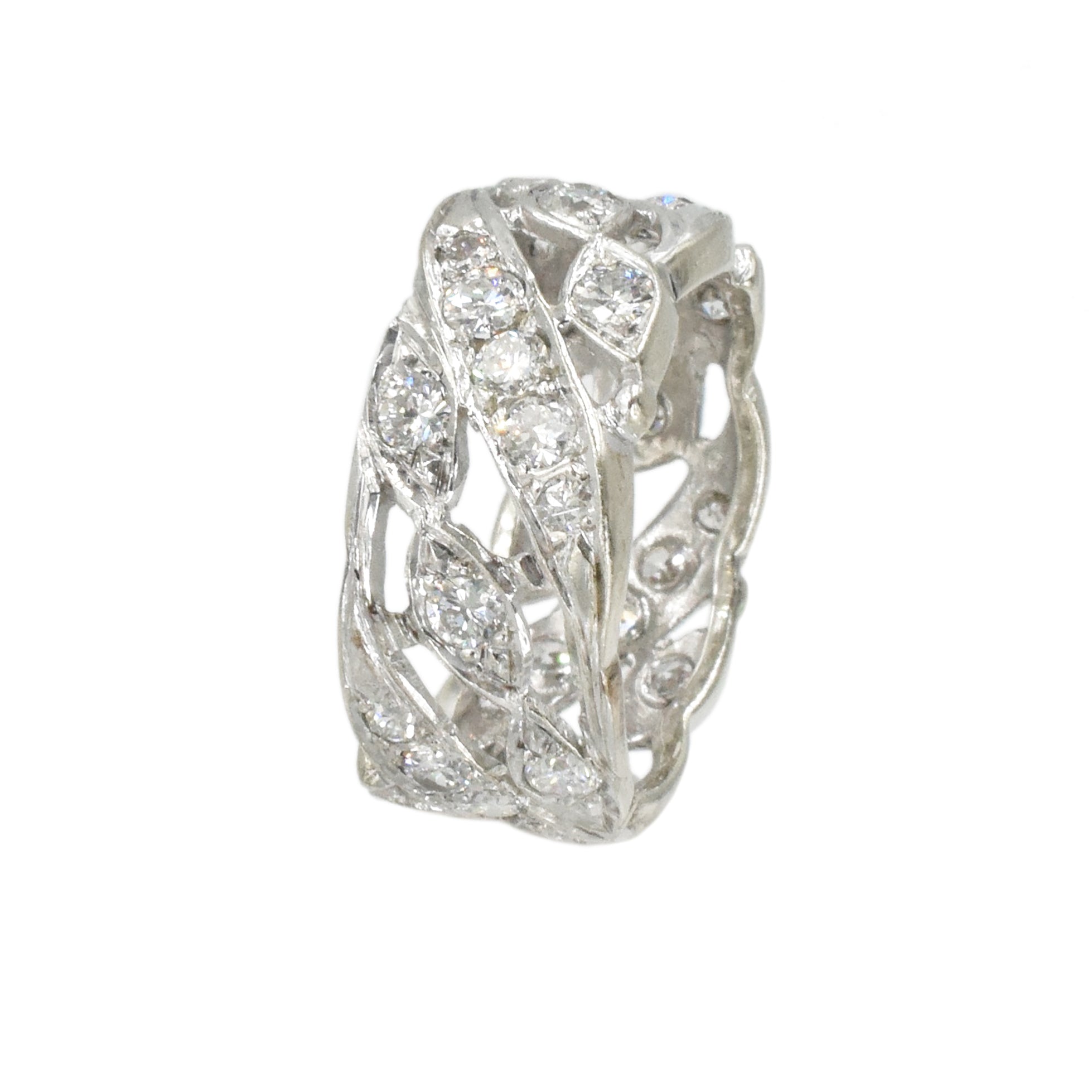 Vintage 2ct Diamond Eternity Band in 14k White Gold