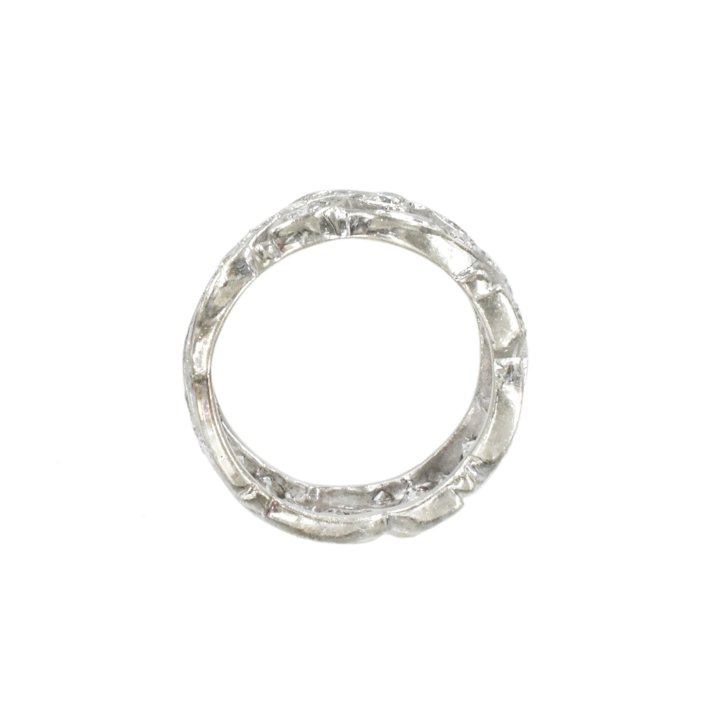 Vintage 2ct Diamond Eternity Band in 14k White Gold