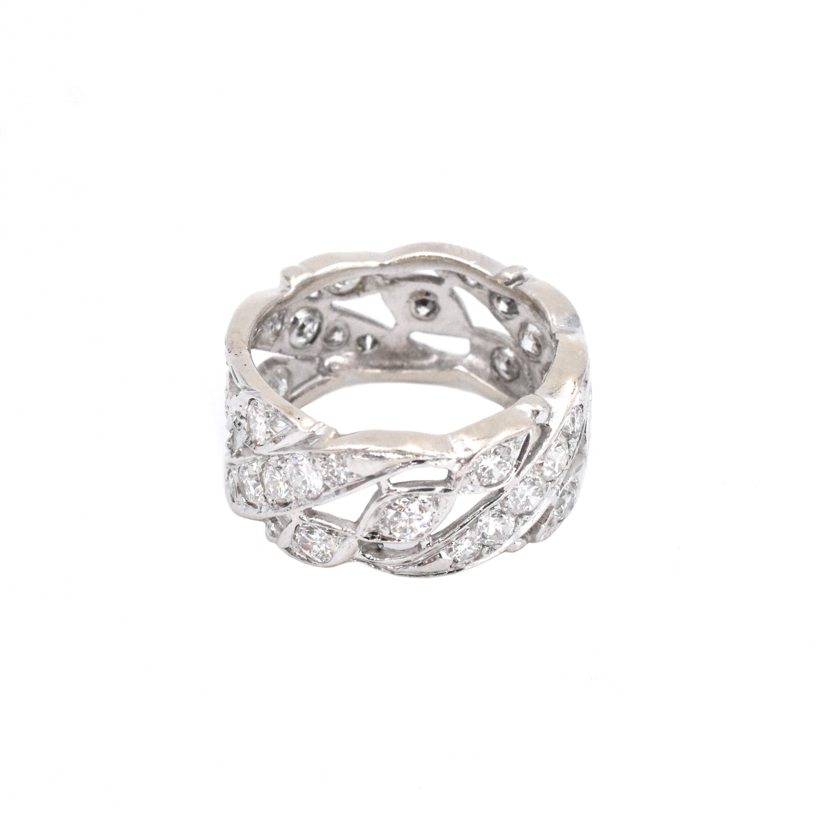 Vintage 2ct Diamond Eternity Band in 14k White Gold