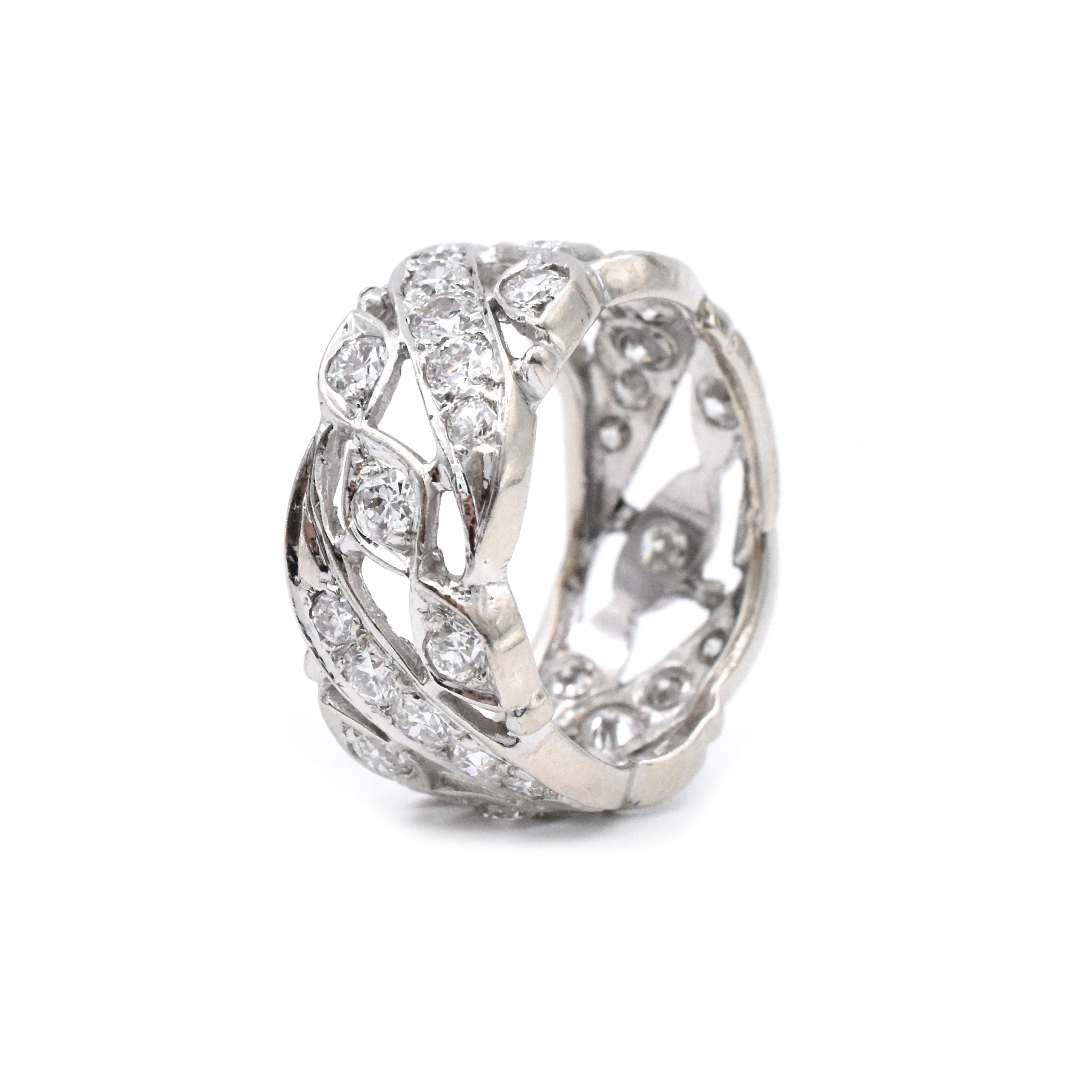 Vintage 2ct Diamond Eternity Band in 14k White Gold