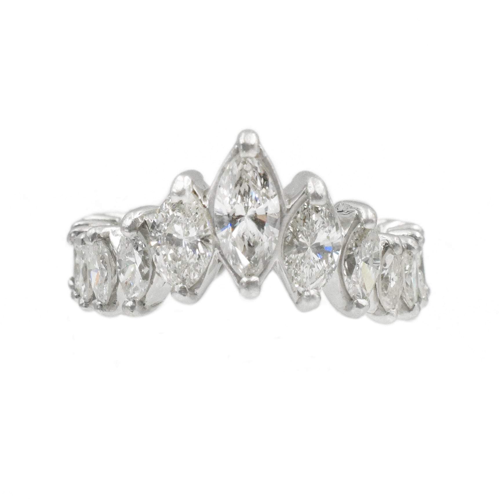 4ct Marquise Diamond Eternity Band in Platinum