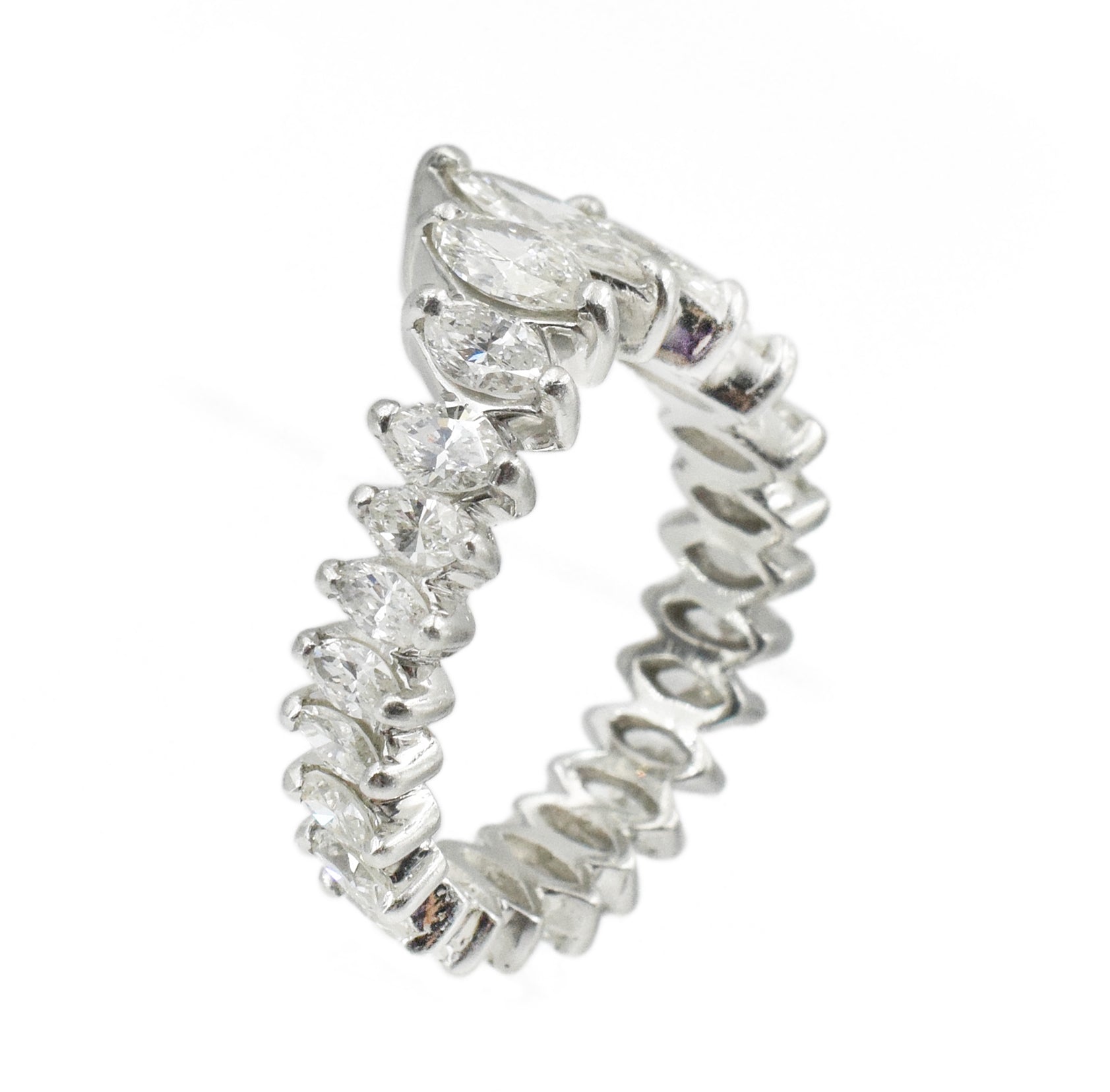 4ct Marquise Diamond Eternity Band in Platinum