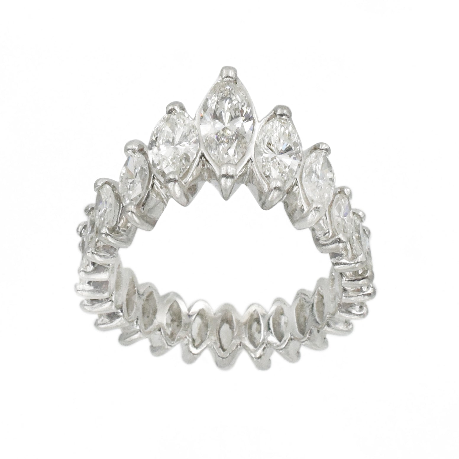 4ct Marquise Diamond Eternity Band in Platinum