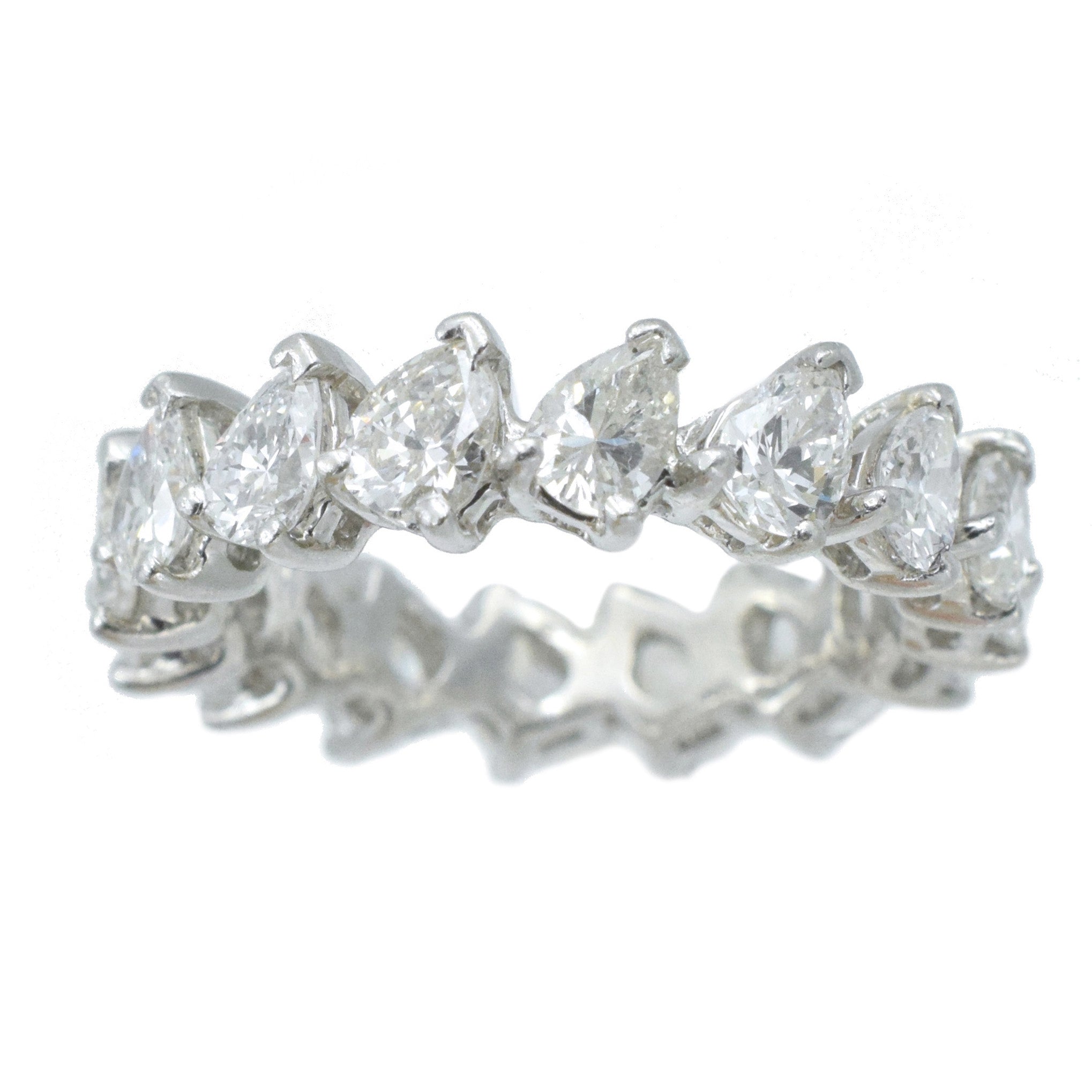 3.20ct Pear Shape Diamond Eternity Band in Platinum