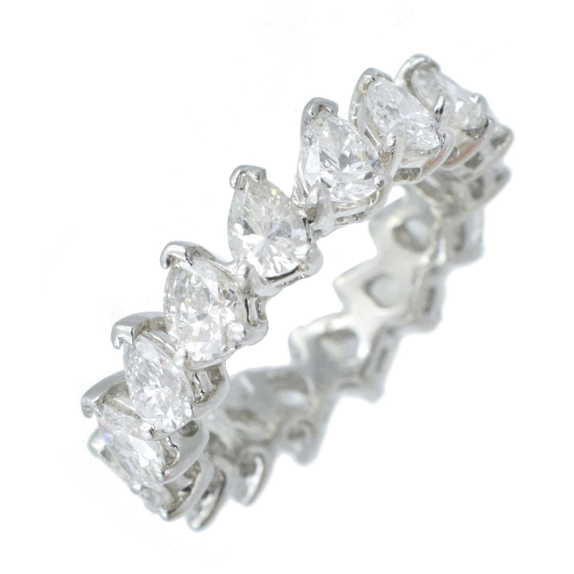 3.20ct Pear Shape Diamond Eternity Band in Platinum