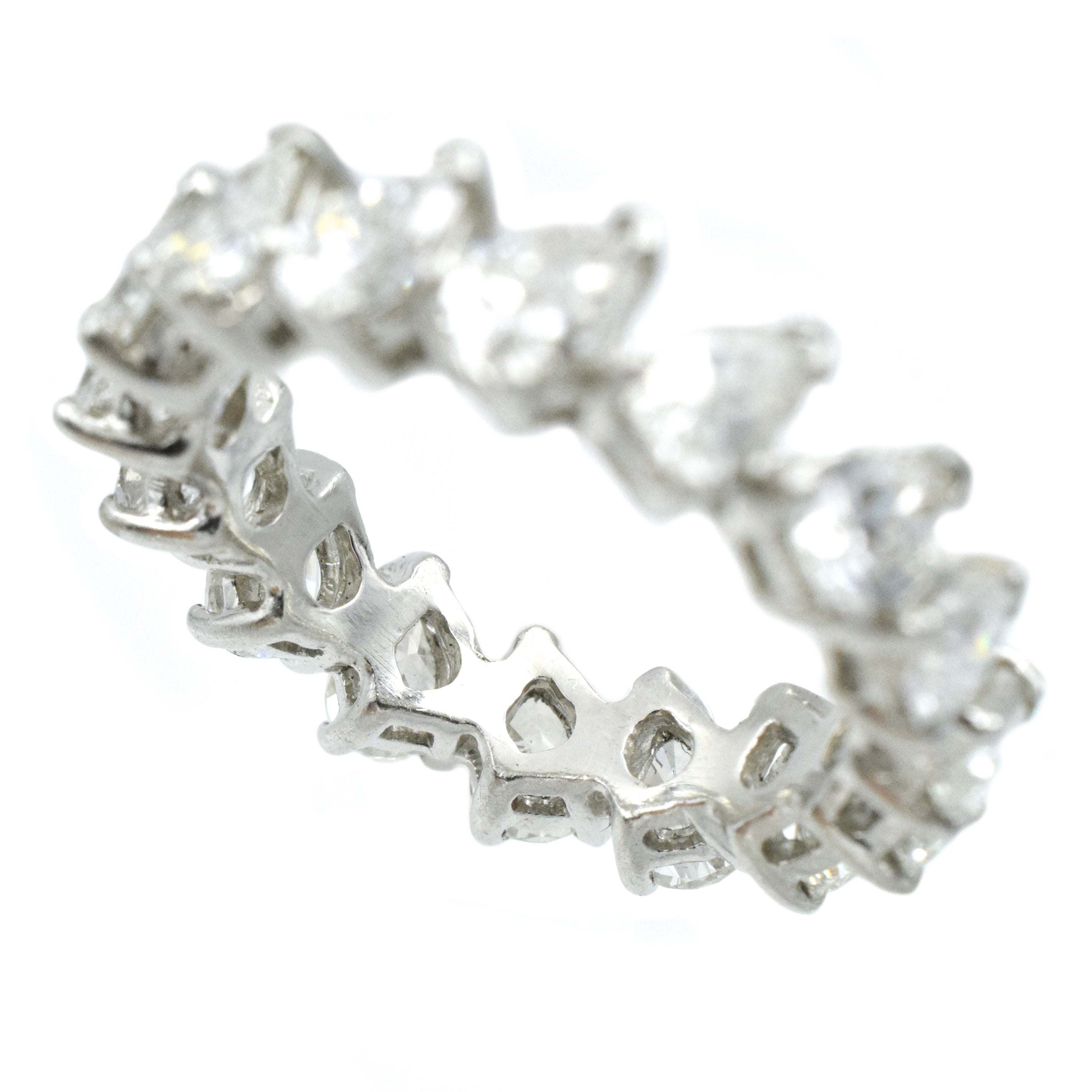 3.20ct Pear Shape Diamond Eternity Band in Platinum