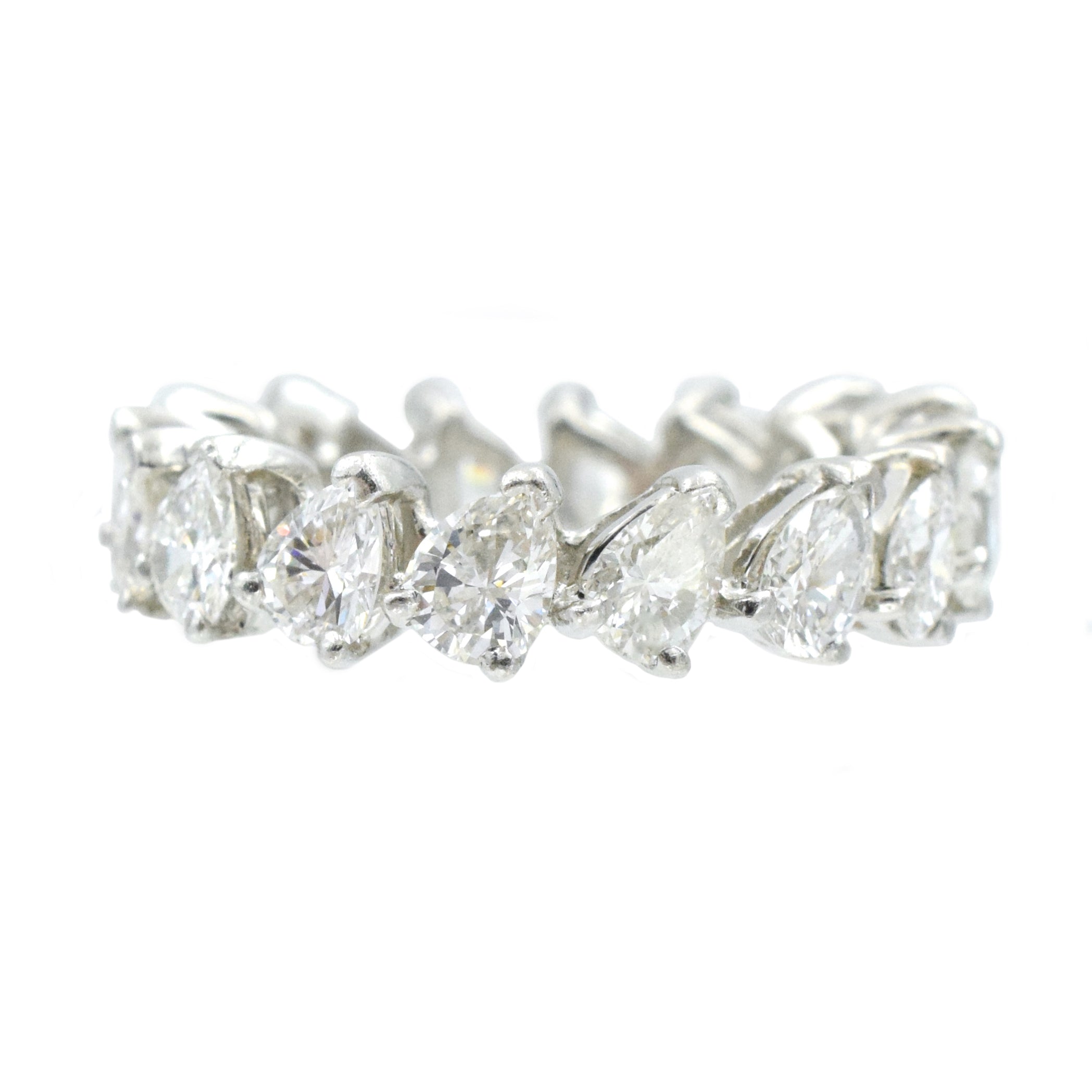 3.20ct Pear Shape Diamond Eternity Band in Platinum