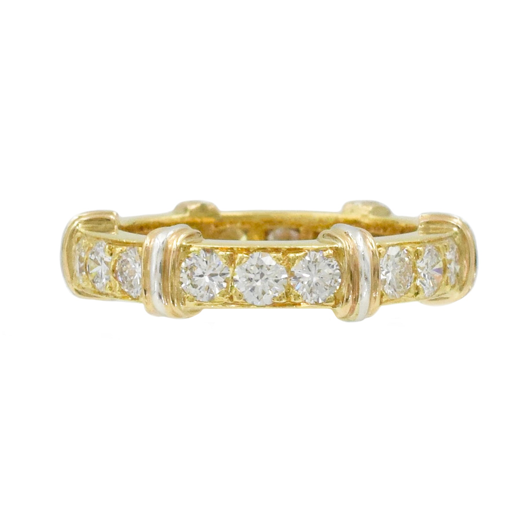1.35ct Round Diamond Eternity Band in 18k Two-Tone Gold