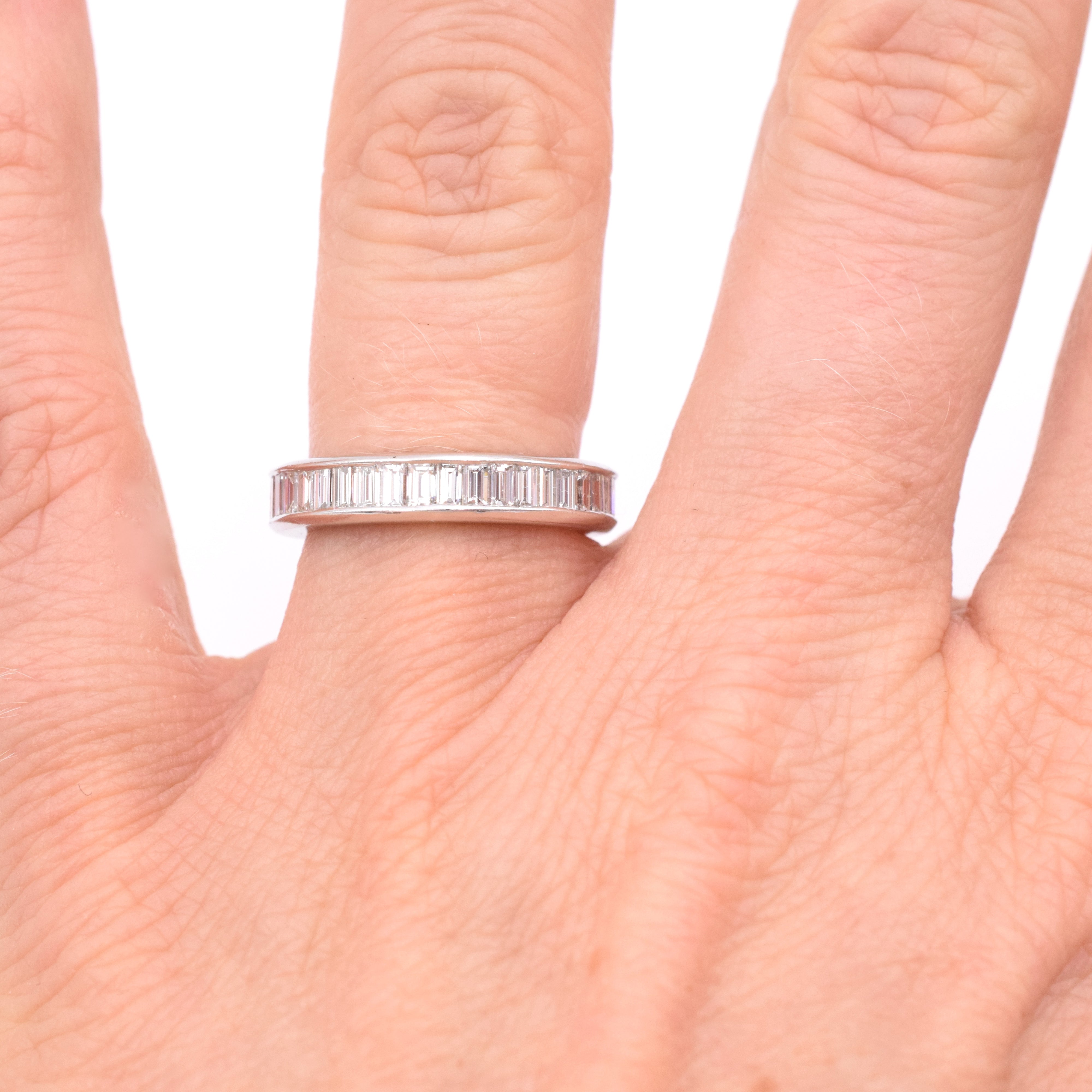 2.02ct Baguette Cut Diamond Eternity Band in Platinum