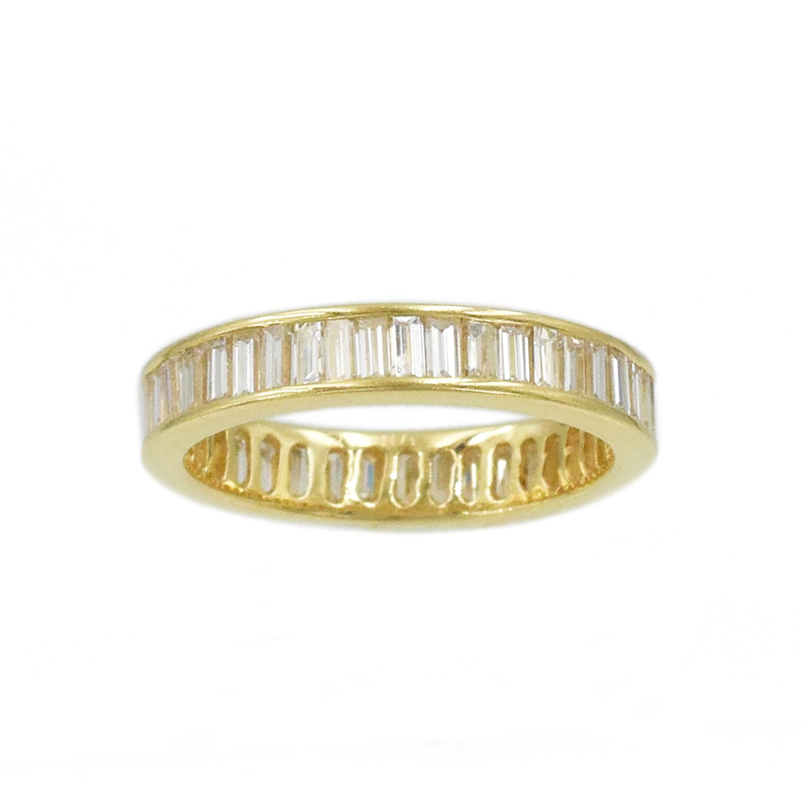 3.50ct Baguette Diamond Eternity Band in 18K Yellow Gold
