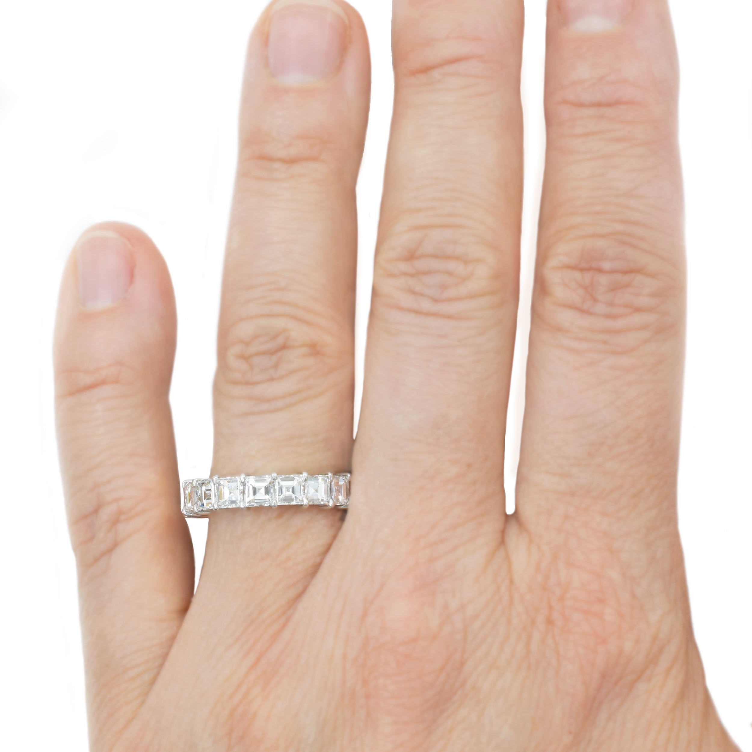 5.25ct Square Cut Diamond Eternity Wedding & Anniversary Band