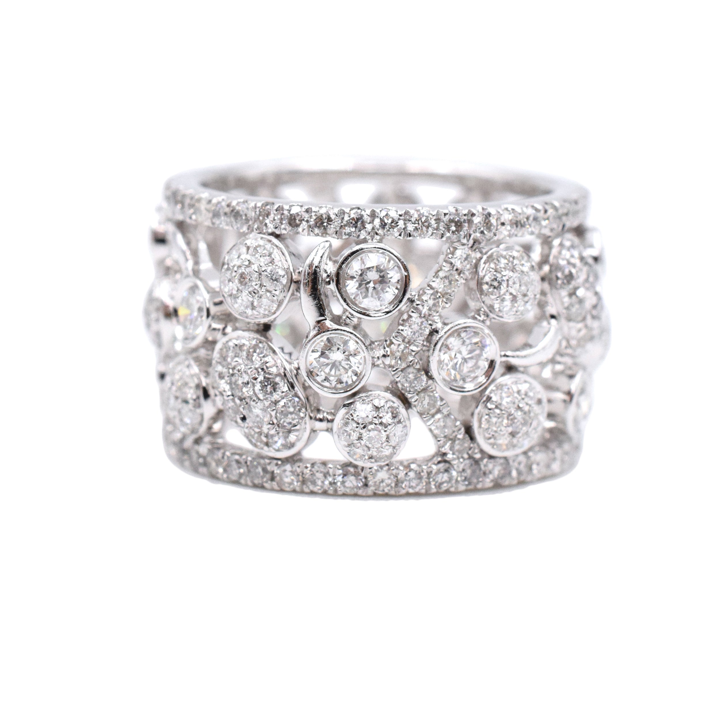 2.65ct Diamond 'Bubble' Ring in 18K White Gold