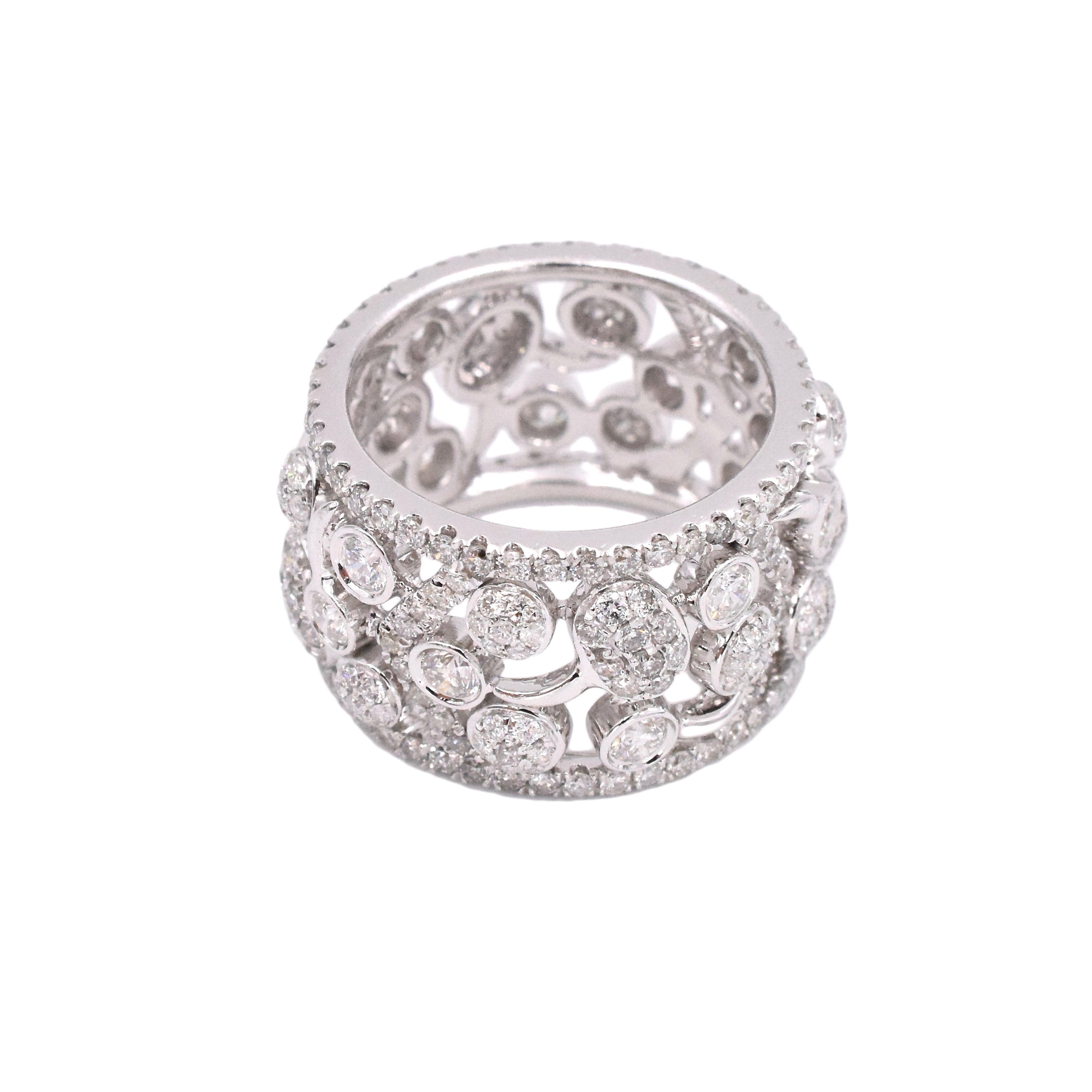 2.65ct Diamond 'Bubble' Ring in 18K White Gold
