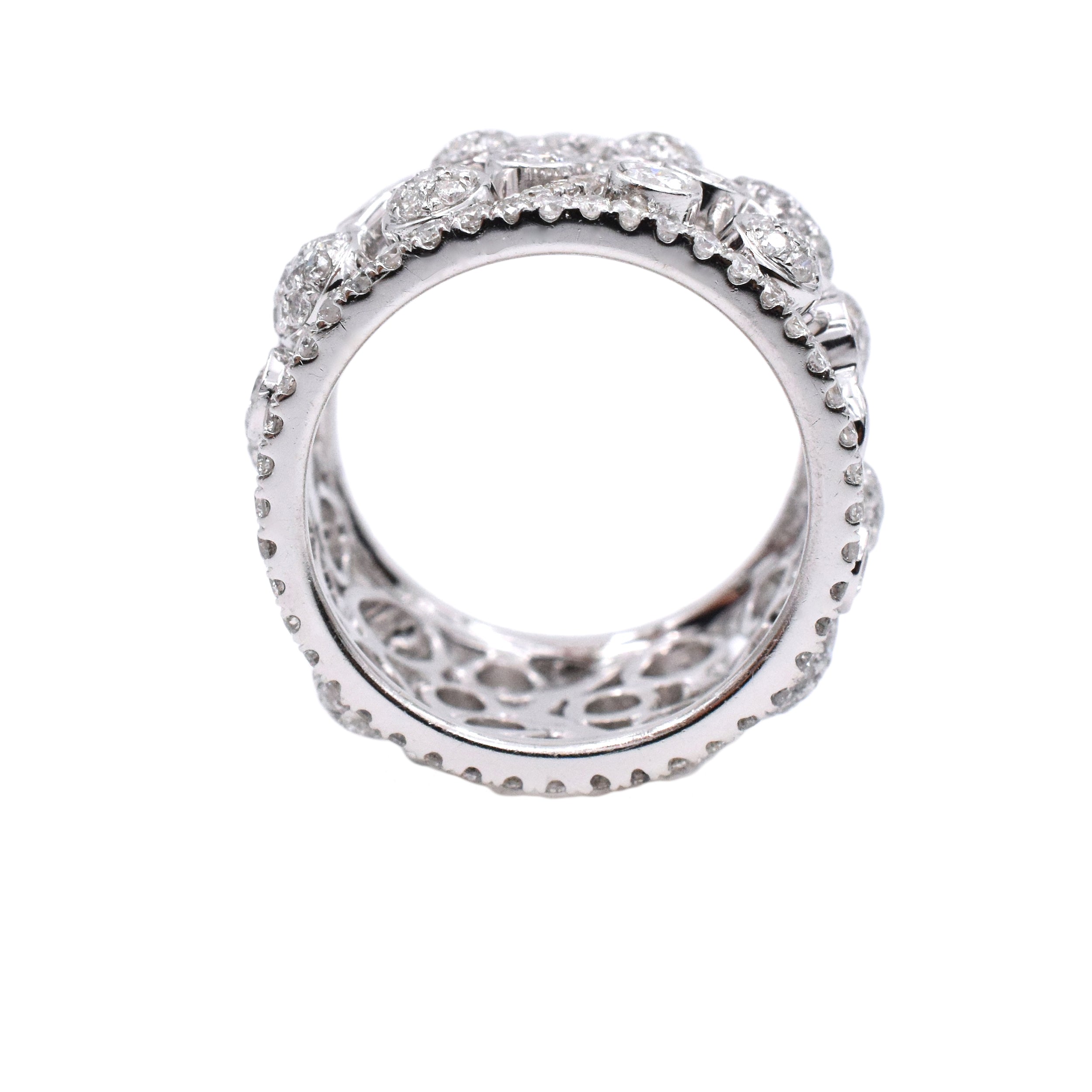 2.65ct Diamond 'Bubble' Ring in 18K White Gold