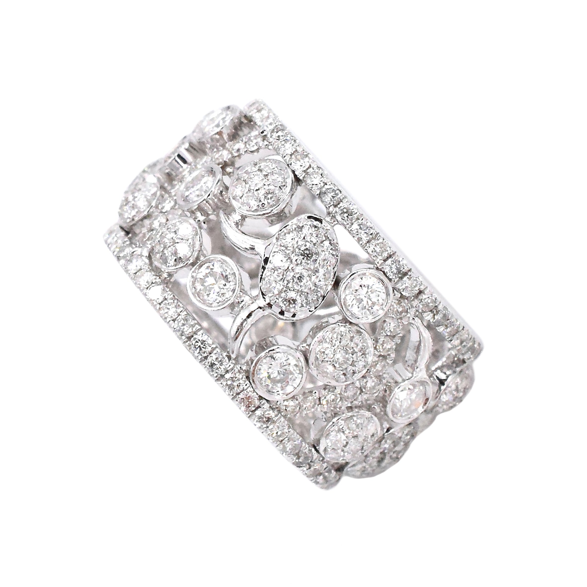 2.65ct Diamond 'Bubble' Ring in 18K White Gold