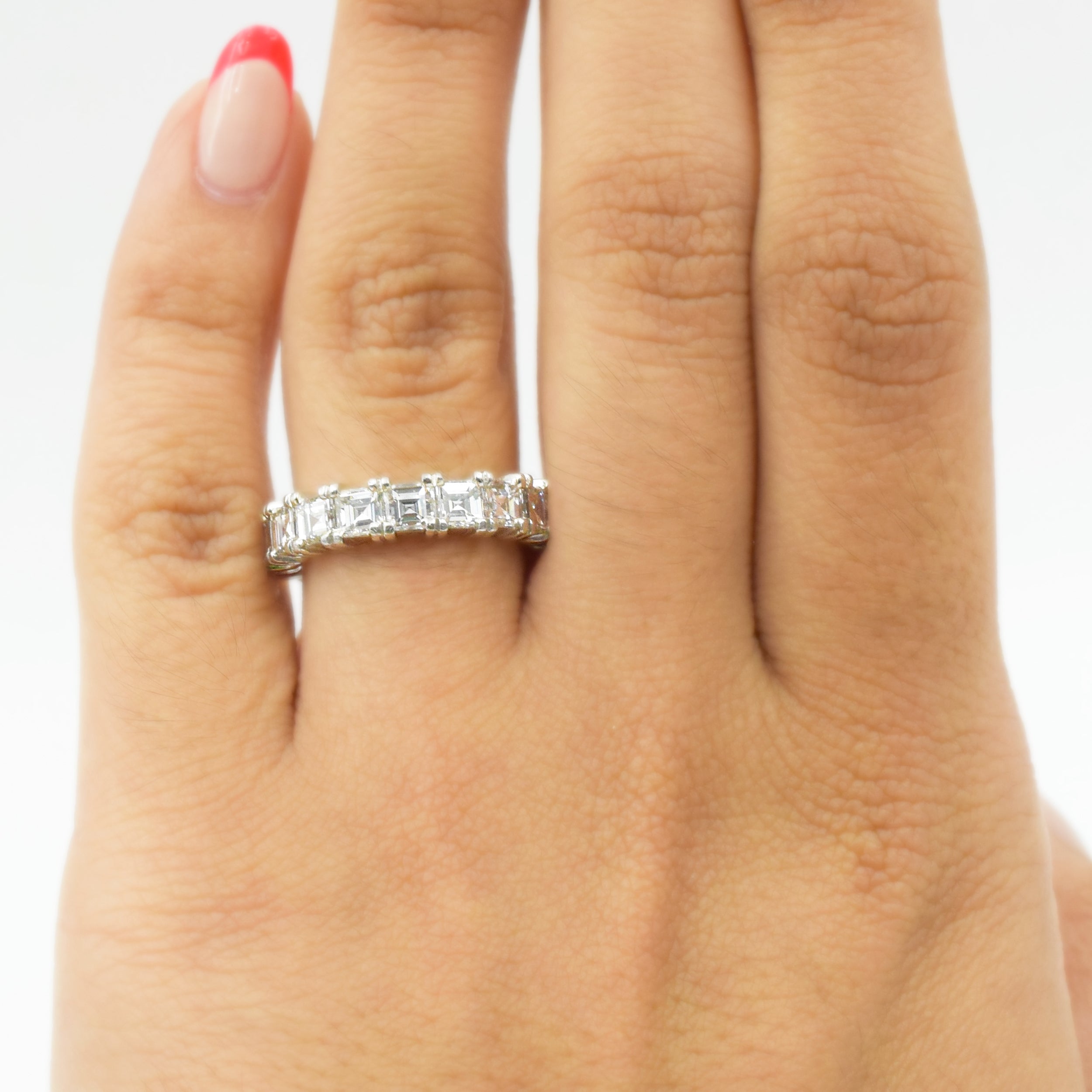 4.75ct Square Cut Diamonds Eternity Wedding & Anniversary Band