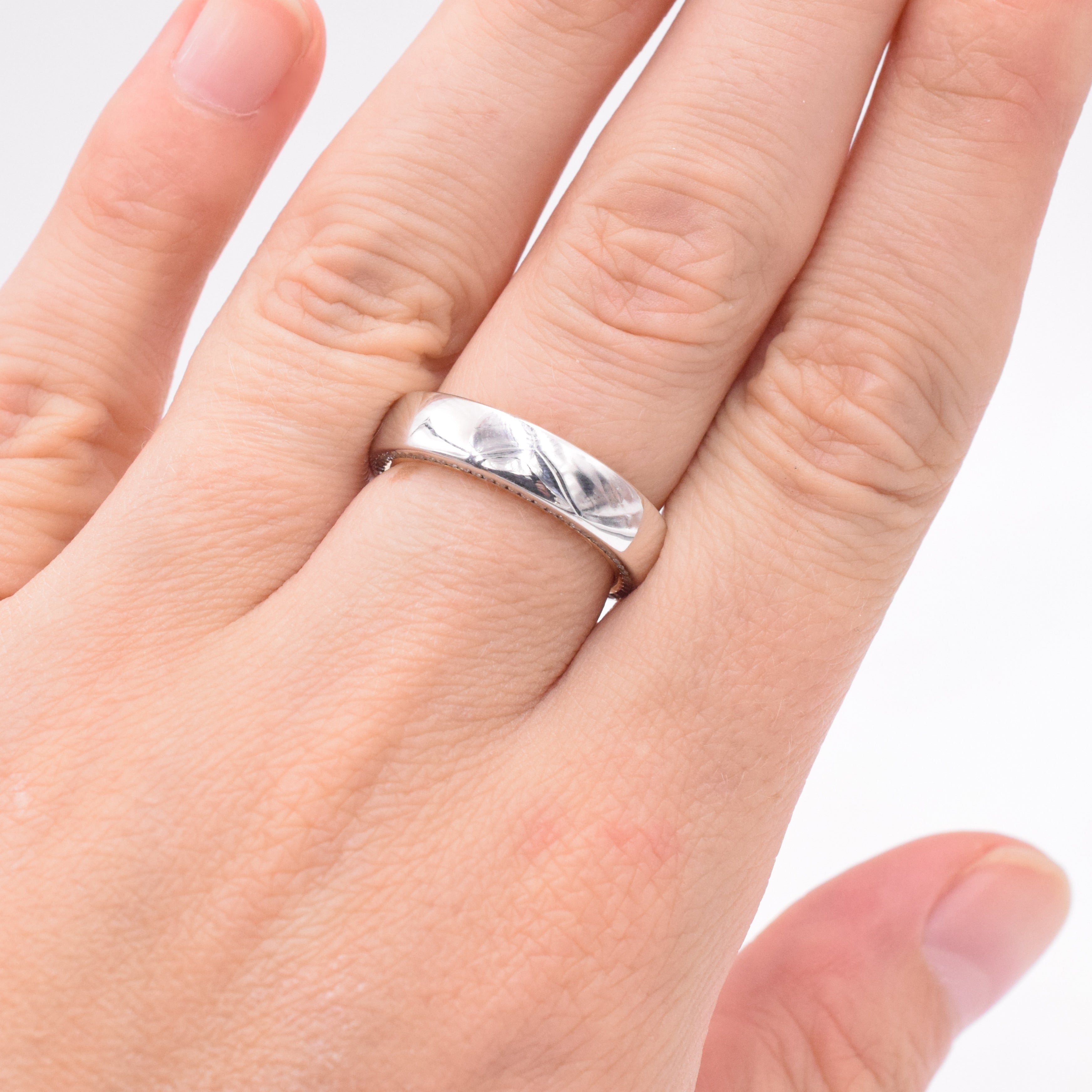 0.60ct Diamond Wedding Band in 18k Two Tone Gold, Size 7.25