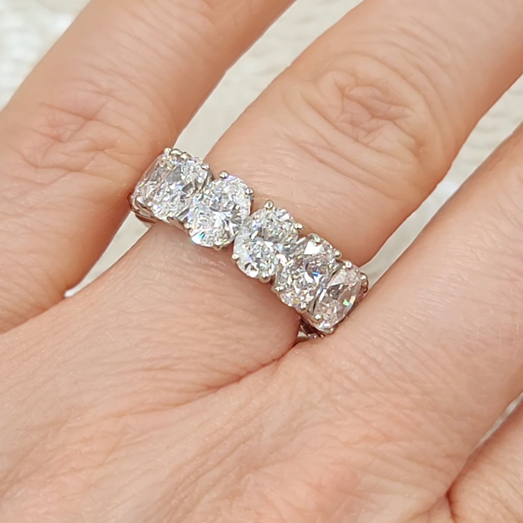 10.50ct Graff's Oval Diamond Eternity Wedding Band