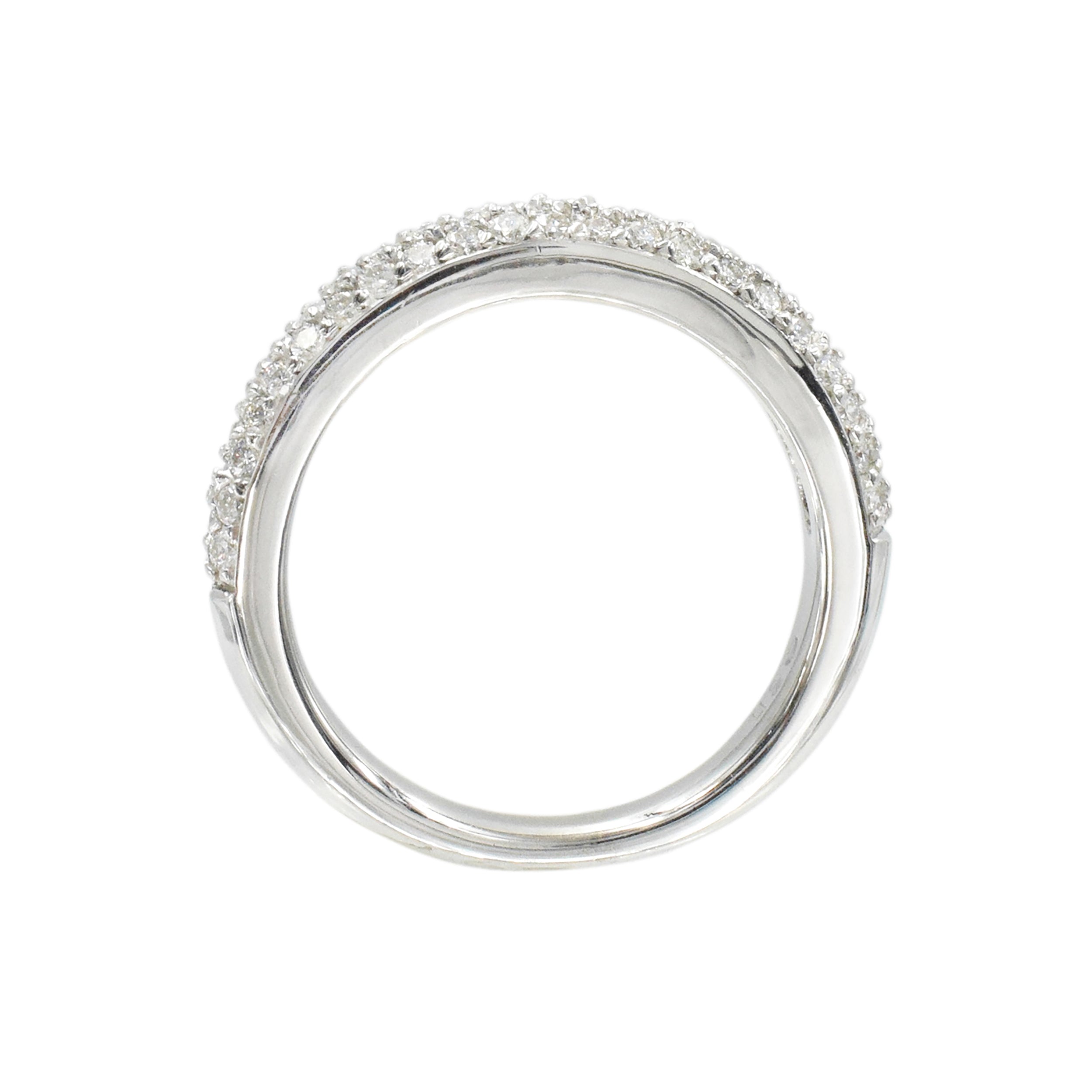 0.65ct Diamond Pave Band in 14k White Gold