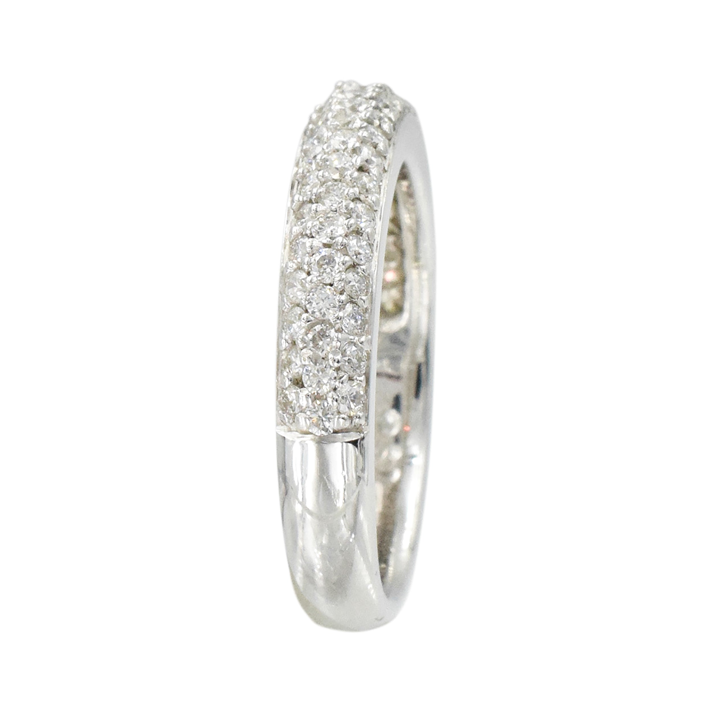 0.65ct Diamond Pave Band in 14k White Gold