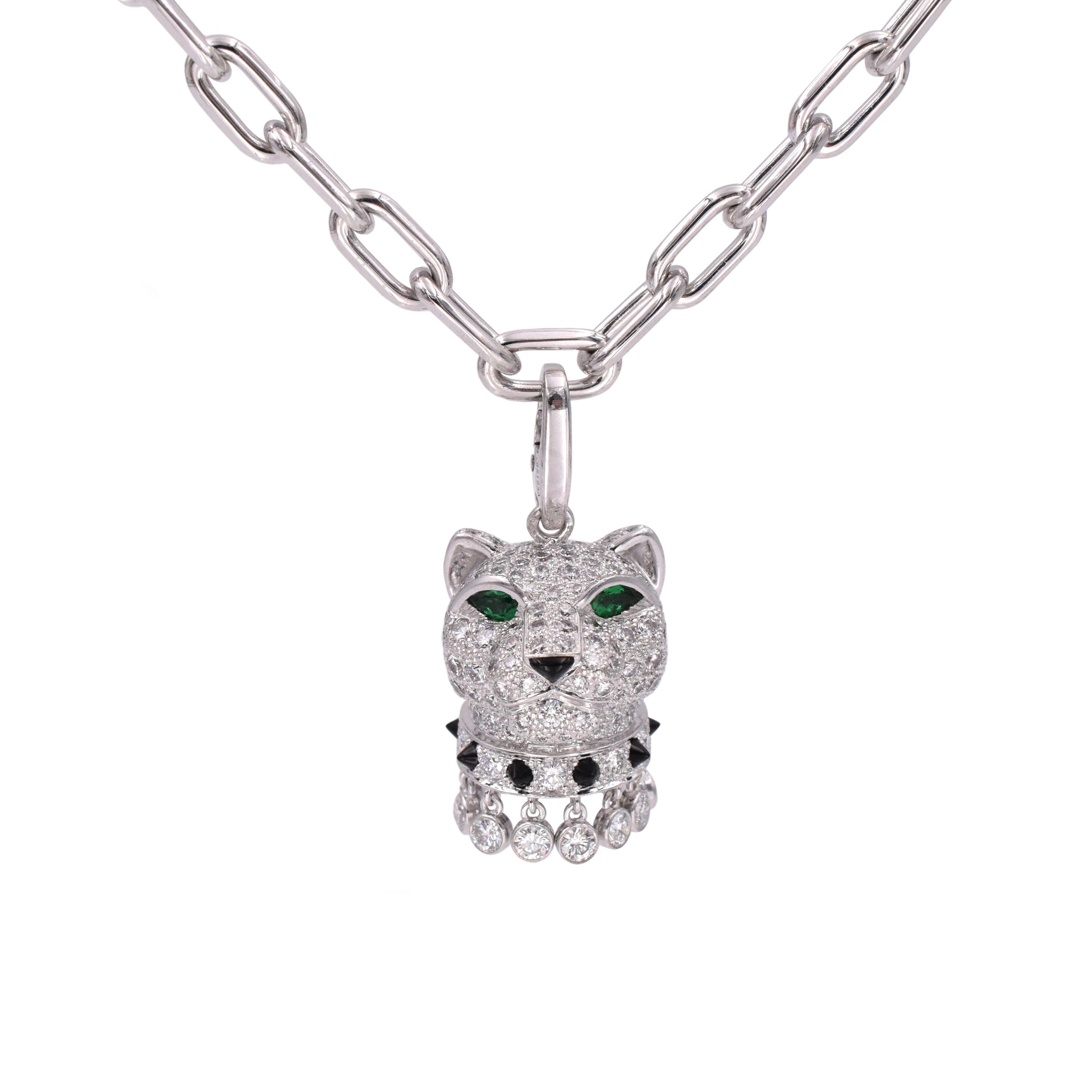 Panthere de Cartier Diamond Panther Head Necklace