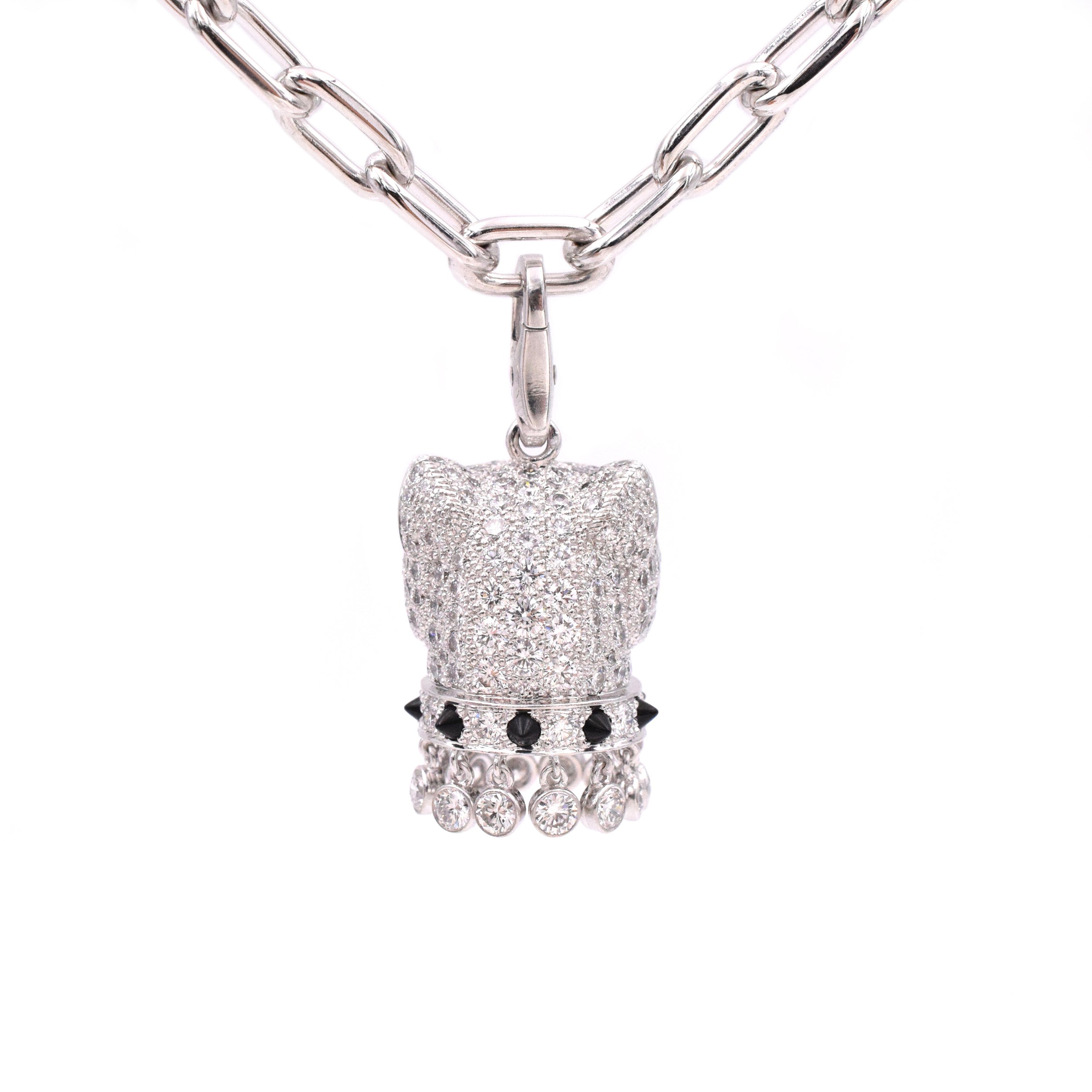 Panthere de Cartier Diamond Panther Head Necklace