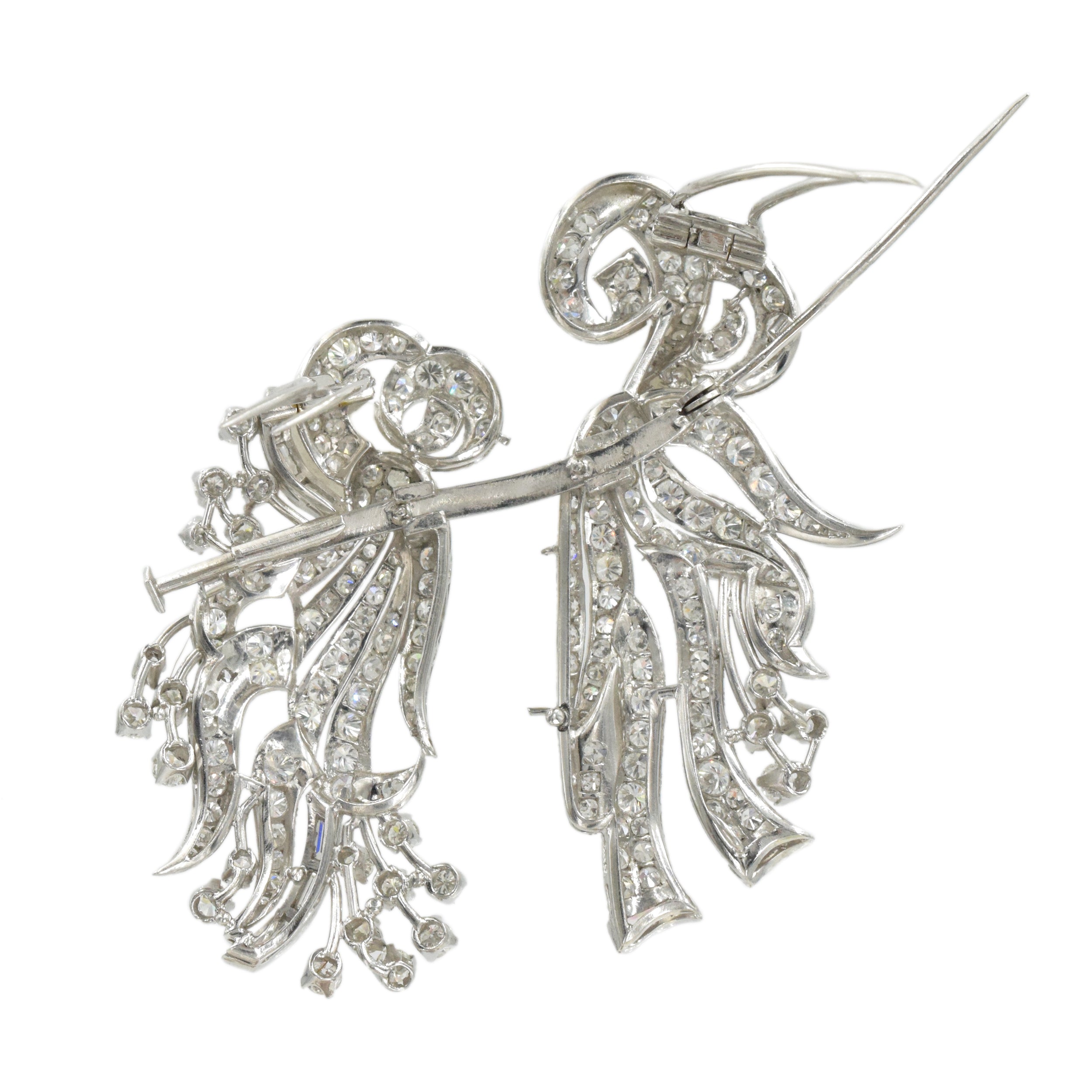 Vintage 7.50ct Diamond Brooch in Platinum