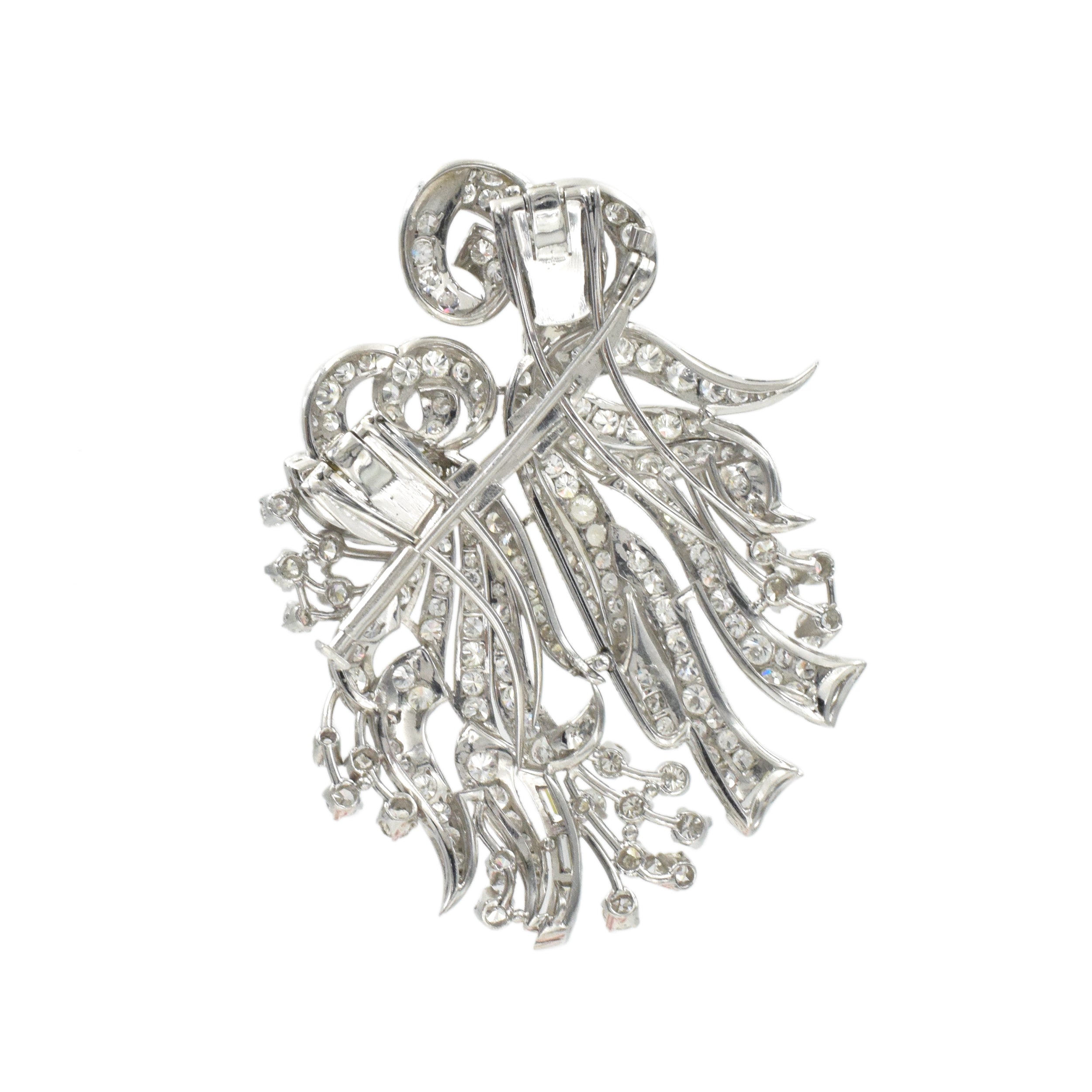 Vintage 7.50ct Diamond Brooch in Platinum