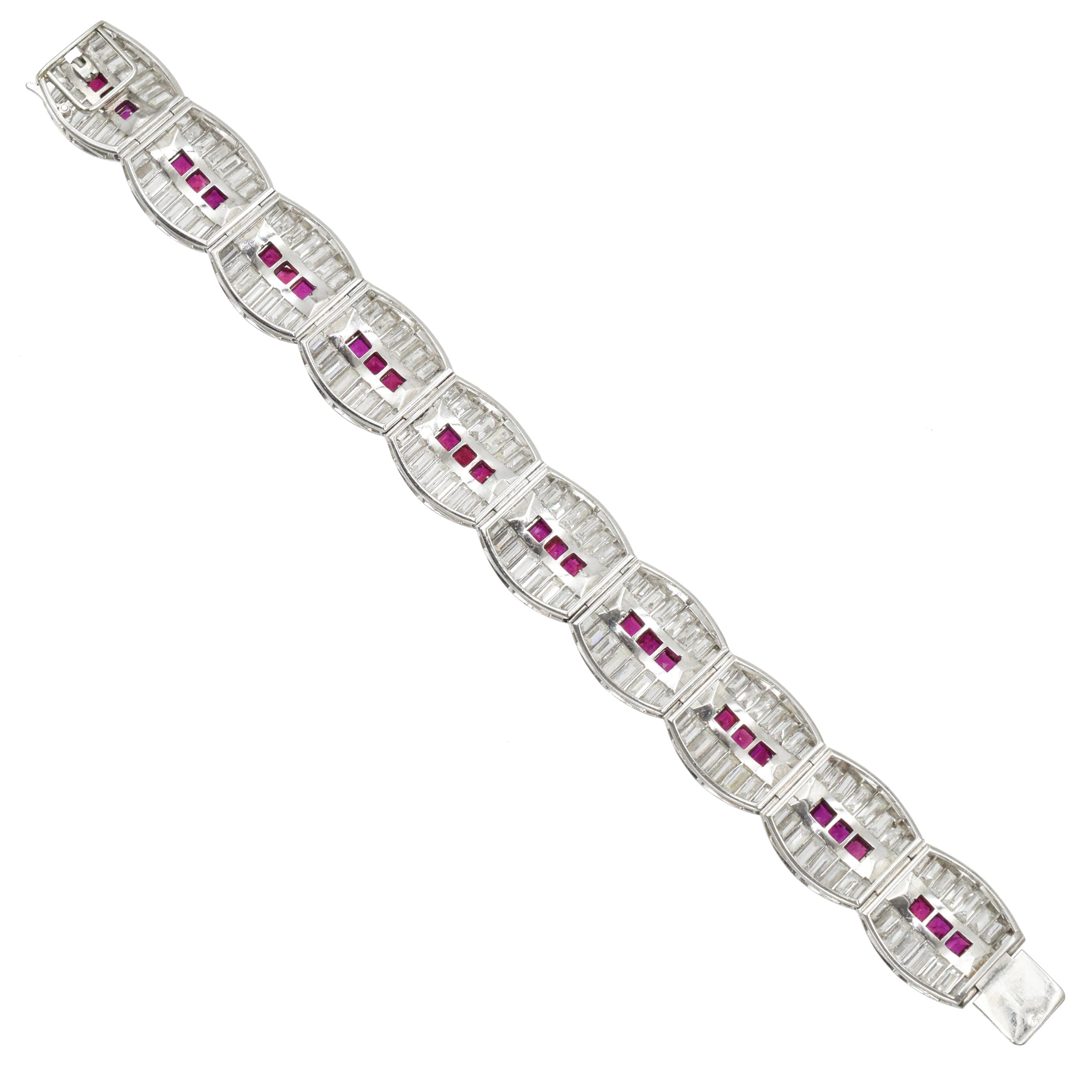 Ruby and Diamond Bracelet bracelet in platinum.