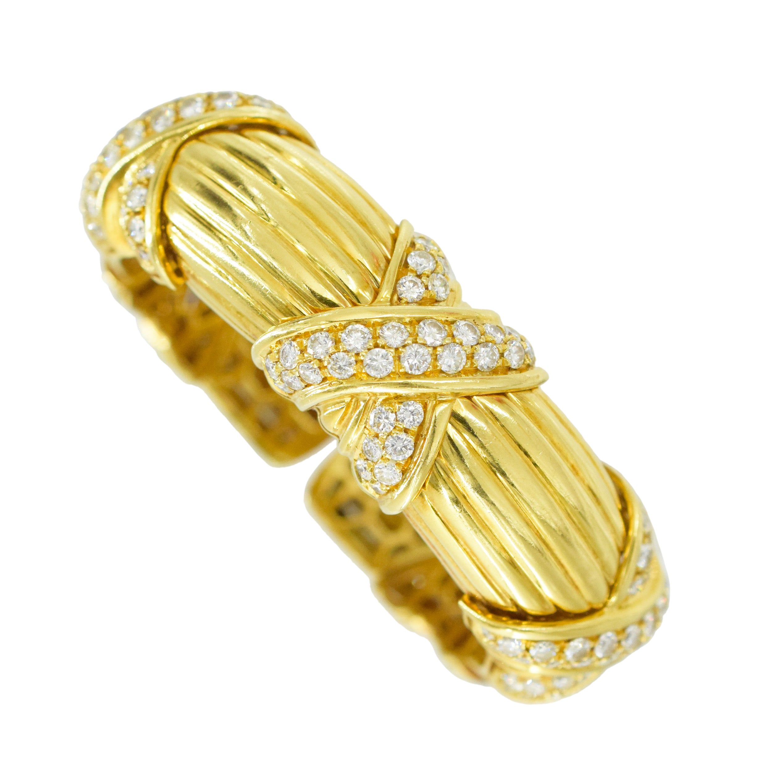 Chaumet Gold and Diamond Cuff Bracelet